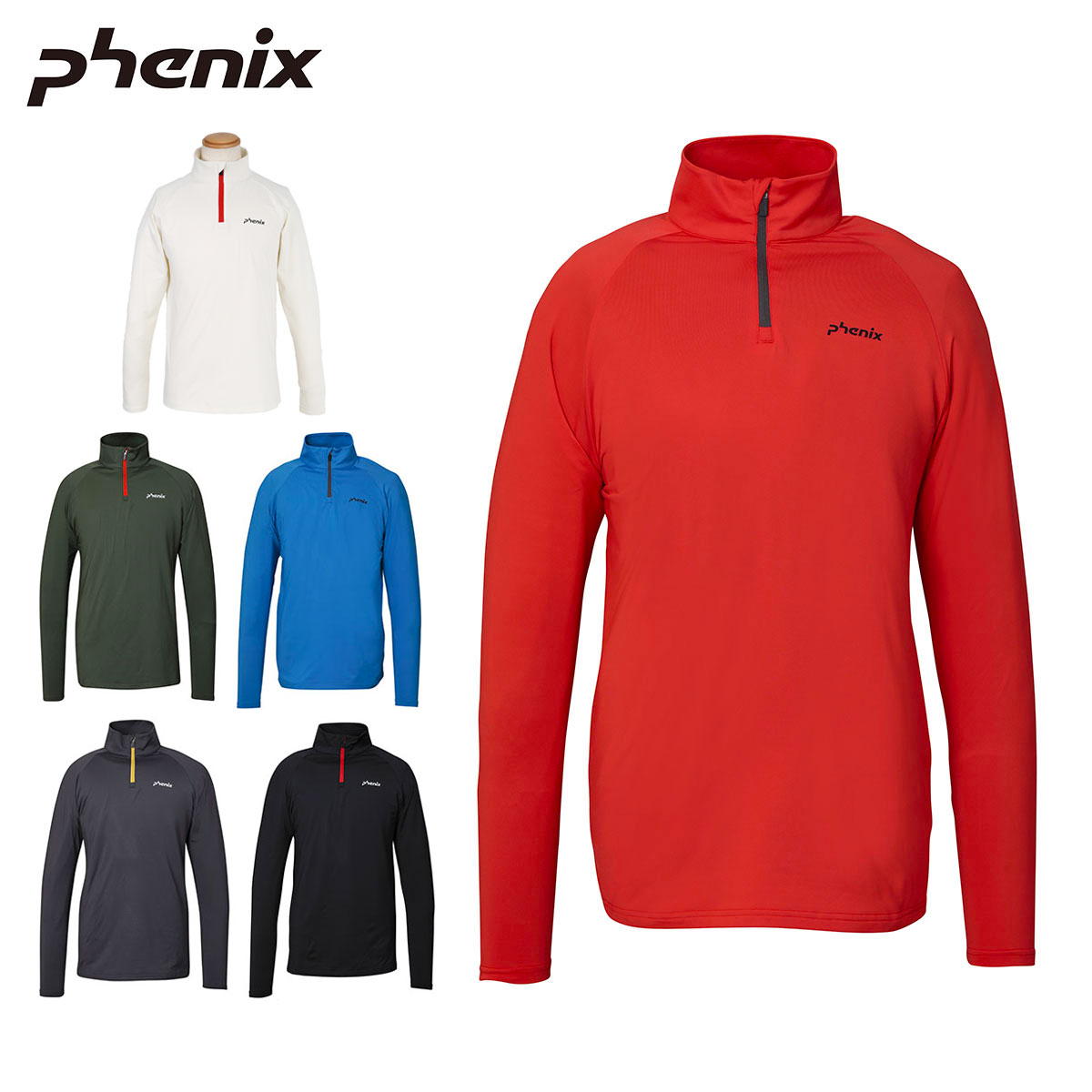 PHENIX tFjbNX XL[ A_[ EFA Vc Y2024 ESM23LS12 / Thunderbolt 1/2 Zip Tee