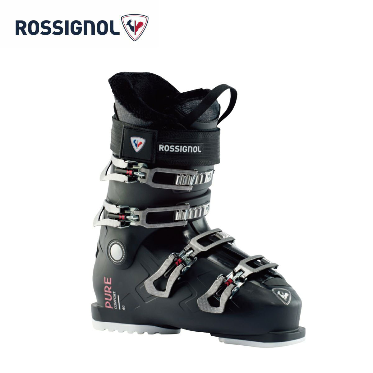 【60%OFF】【エントリーでP10倍！27日まで】ROSSIGNOL ロシニョール スキー ブーツ レディース＜2024＞PURE COMFORT 60 - SOFT BLACK / RBM8230 2023-2024
