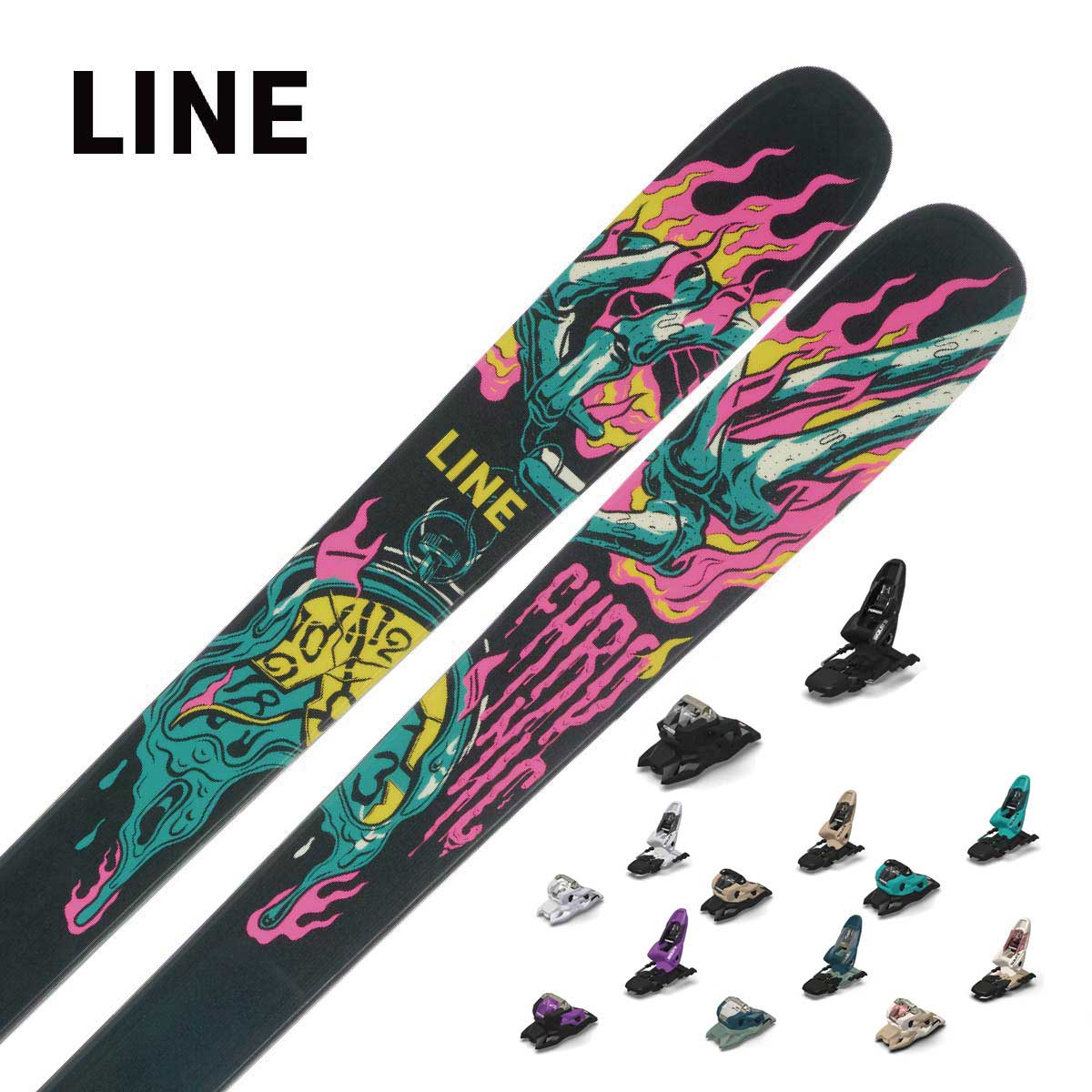 【エントリーでP10倍！9日20時〜】【35%OFF】スキー板 LINE ライン メンズ レディース ＜2024＞ CHRONIC 94 / A230300601 + SQUIRE 11 ビンディング セット 取付無料