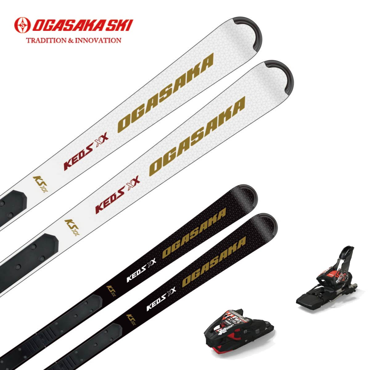 最大7000円OFFクーポン！18日〜 OGASAKA オガサカ スキー板 メンズ レディース ＜2025＞ KEO'S KS-XX + FM585 + XCOMP 16 ビンディング セット 取付無料