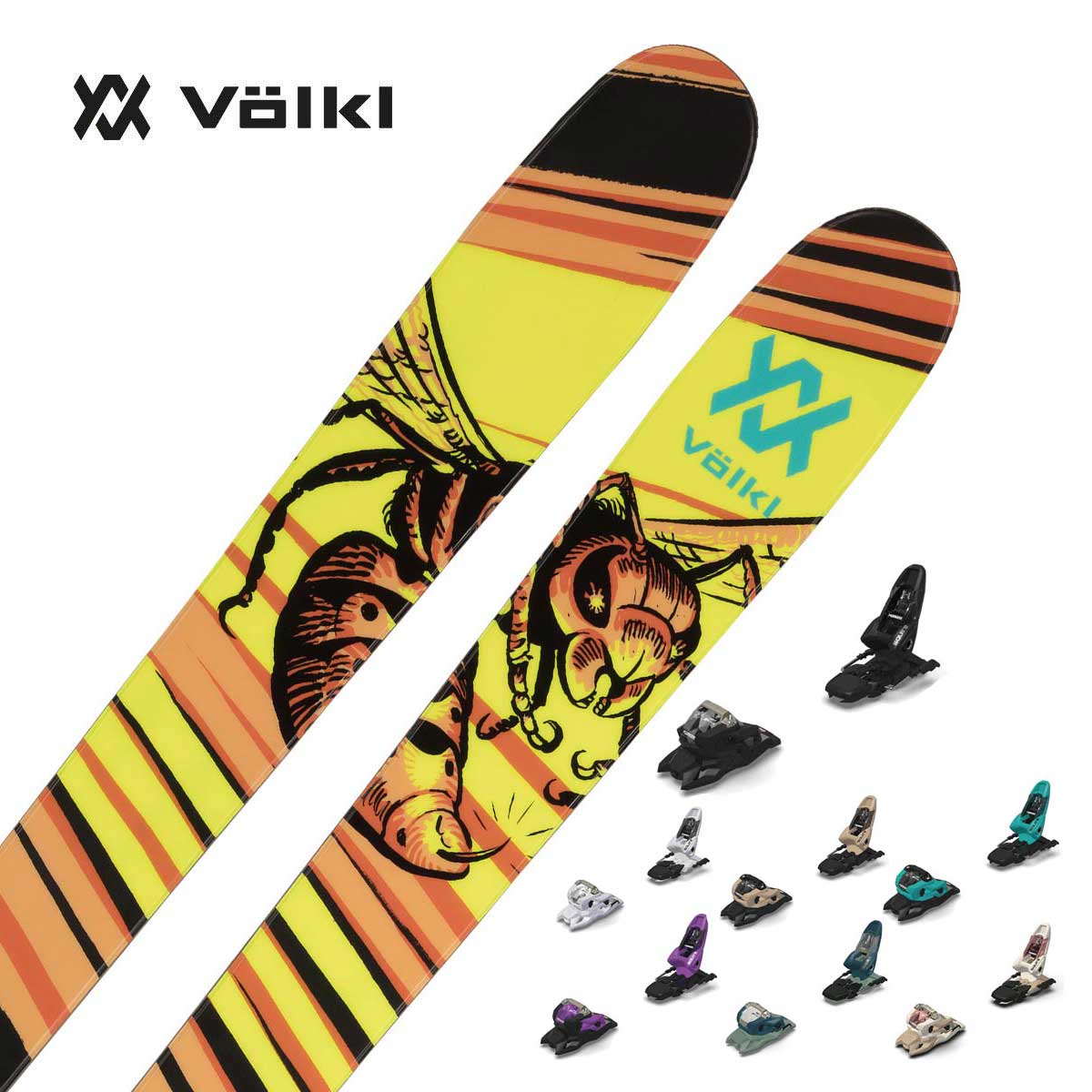 【15日限定エントリーでP10倍！】スキー板 VOLKL フォルクル メンズ レディース＜2024＞ REVOLT 96 / V2310153000 + SQUIRE 11 ビンディング セット 取付無料