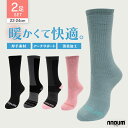 スキー スノーボート ソックス レディース 2足組 靴下 防寒 NNOUM ノアム 22-24 クッション性 おしゃれ かわいい 選べるカラバリ