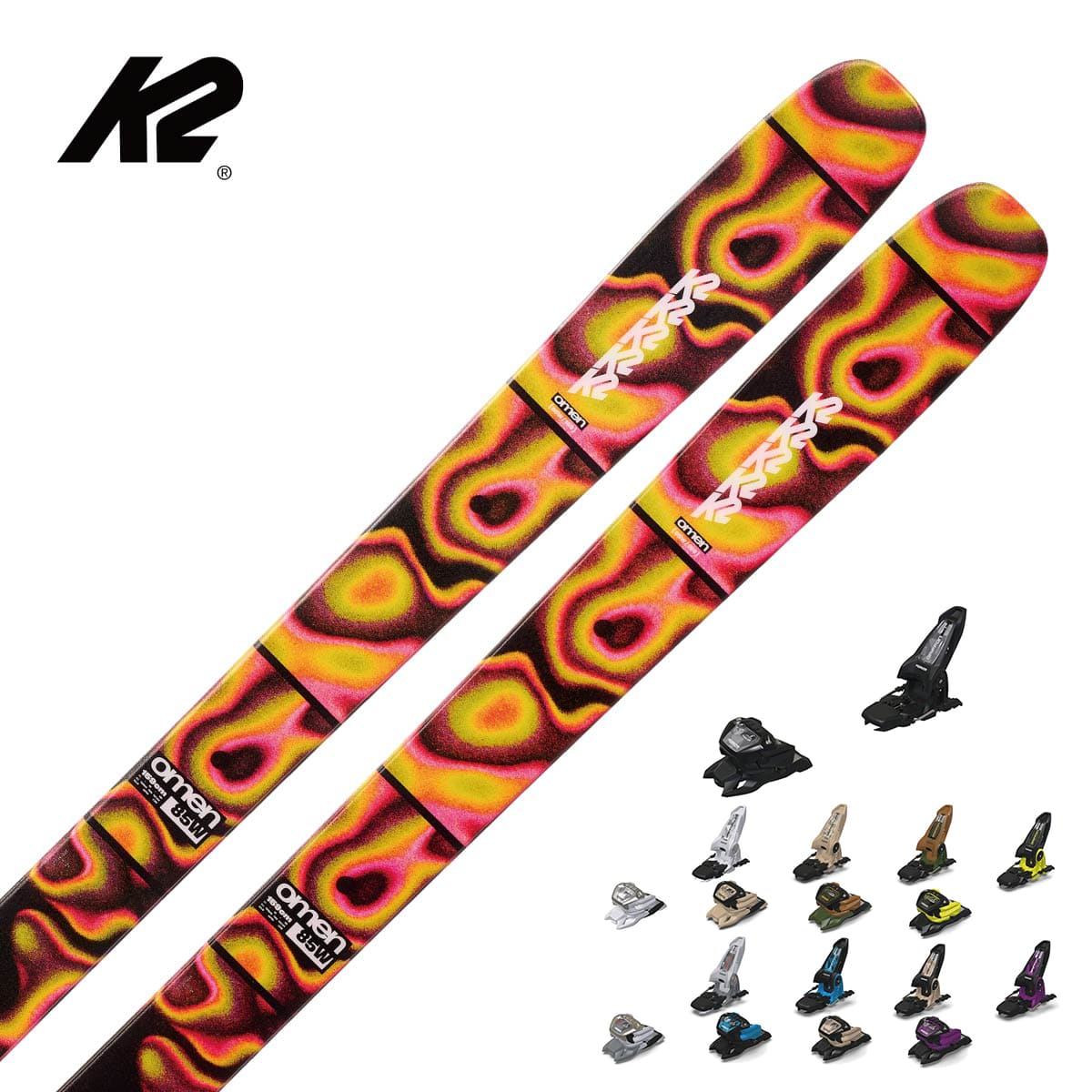 【エントリーでP10倍！9日20時～】K2 ケーツー スキー板 レディース＜2026＞OMEN 85 W [KS250975] + マーカー GRIFFON 13 ビンディング セット 取付無料