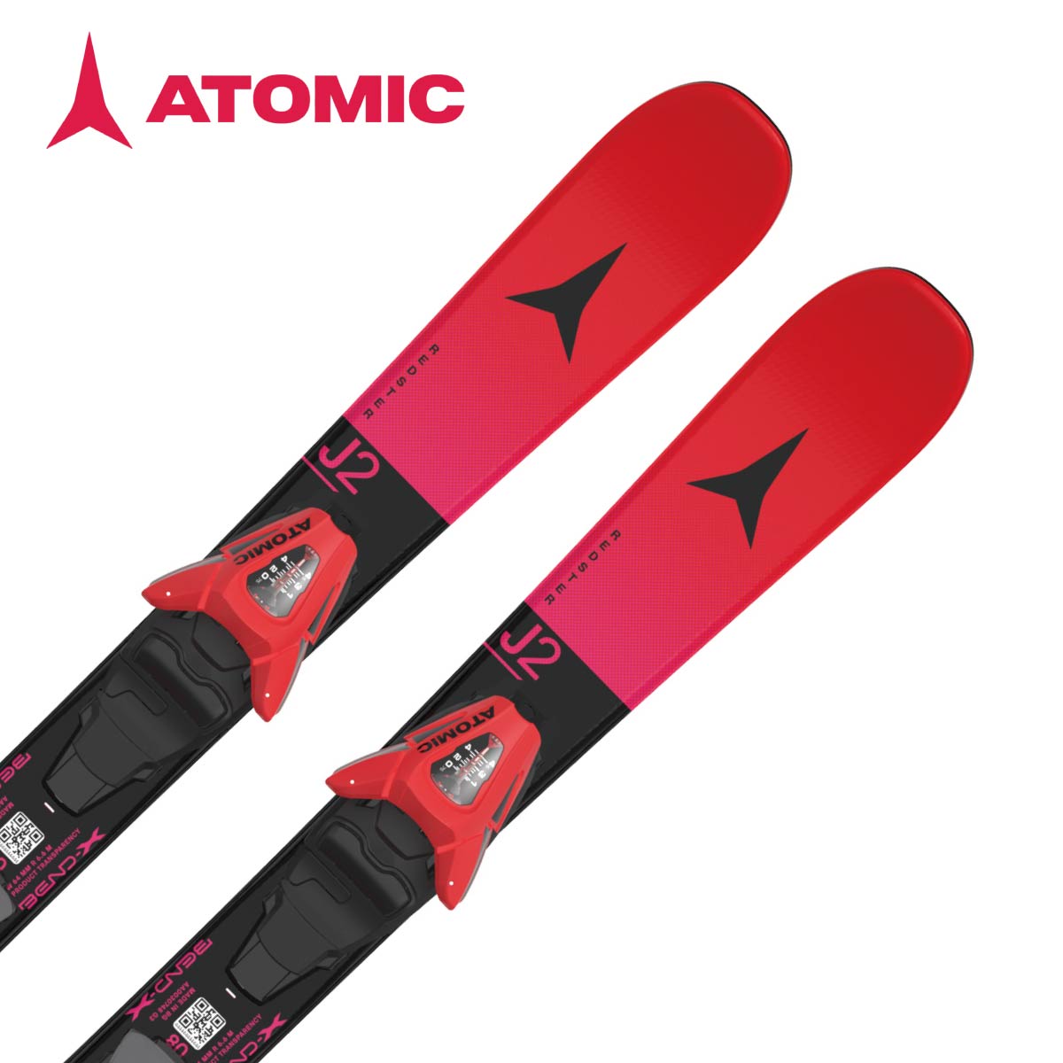 ATOMIC アトミック スキー板 キッズ ジュニア ＜2026＞ REDSTER J2 70-90 / [AASS03646] + C 5 GW プレート/ビンディング セット 取付無料 グリップウォーク対応