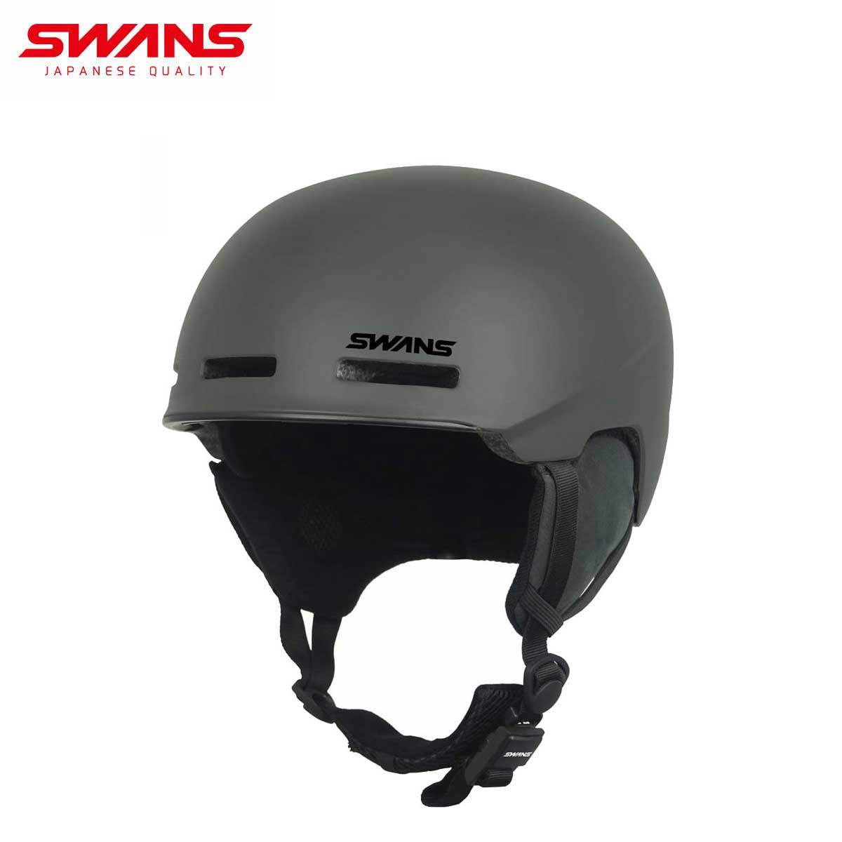 メーカー希望小売価格はメーカーカタログに基づいて掲載しています SWANS スワンズ スキーヘルメット■HSF-190カラー■MGRY（マットグレイ）サイズ：重量M〔54-58cm〕：460gL〔59-62cm〕:480g◎CE規格EN1077B認証◎インモールド◎ベンチレーション◎ゴーグルストッパー◎サイズアジャスター◎FIDLOCKスナップヘルメットバックル◎着脱式イヤーパッド◎アンチバイブレーションメッシュ高い通気性と衝撃吸収力を両立。つば付きフリーライドモデル■ 頭部への振動を低減する衝撃吸収材「アンチバイブレーションメッシュ」■蒸れを効果的に換気する「トライエアベンチレーション」■ 2サイズ展開(M/ L)◎トライエアベンチレーション正面にある3つのベンチレーションから多くの新鮮な空気を取り入れることで、ヘルメット内部の湿気を効率的に換気。頭部の蒸れを防ぐ。※メーカー企画書の情報で商品登録を行っております。予告なしに商品名と仕様変更される場合がございます。