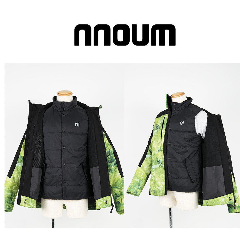 スキー 中綿ベスト ミドルレイヤー インナー 動きやすさNo.1 NNOUM ノアム 軽量 防寒 保温 3