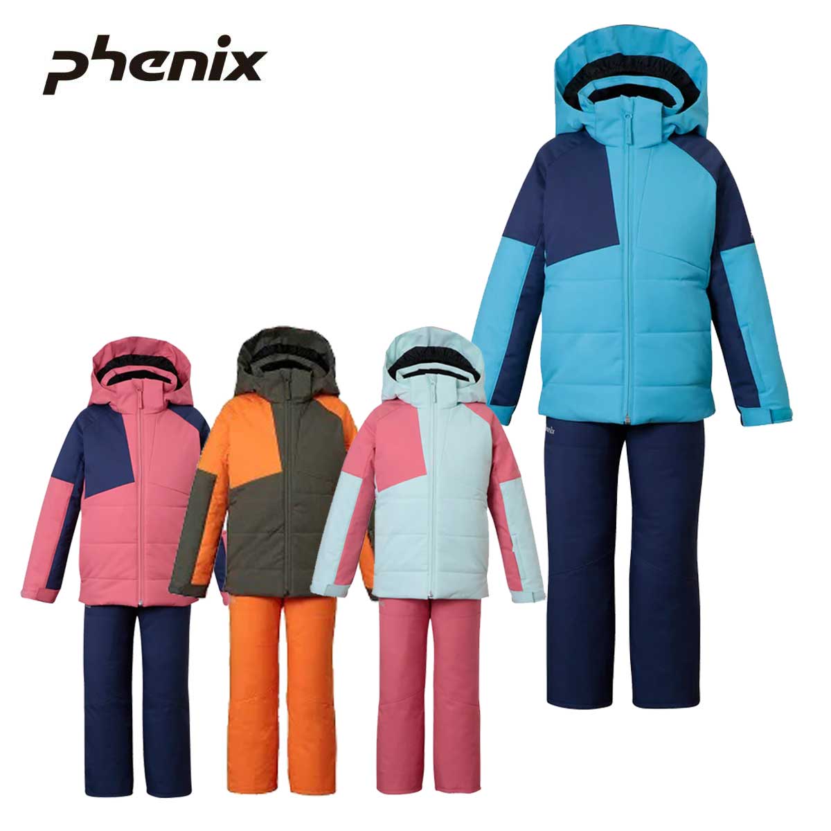 スキーウェア キッズ スノーウェア ジュニア フェニックス PHENIX 上下セット ＜2025＞ESG242P91 / Asymmetry Bicolor Junior Two-piece