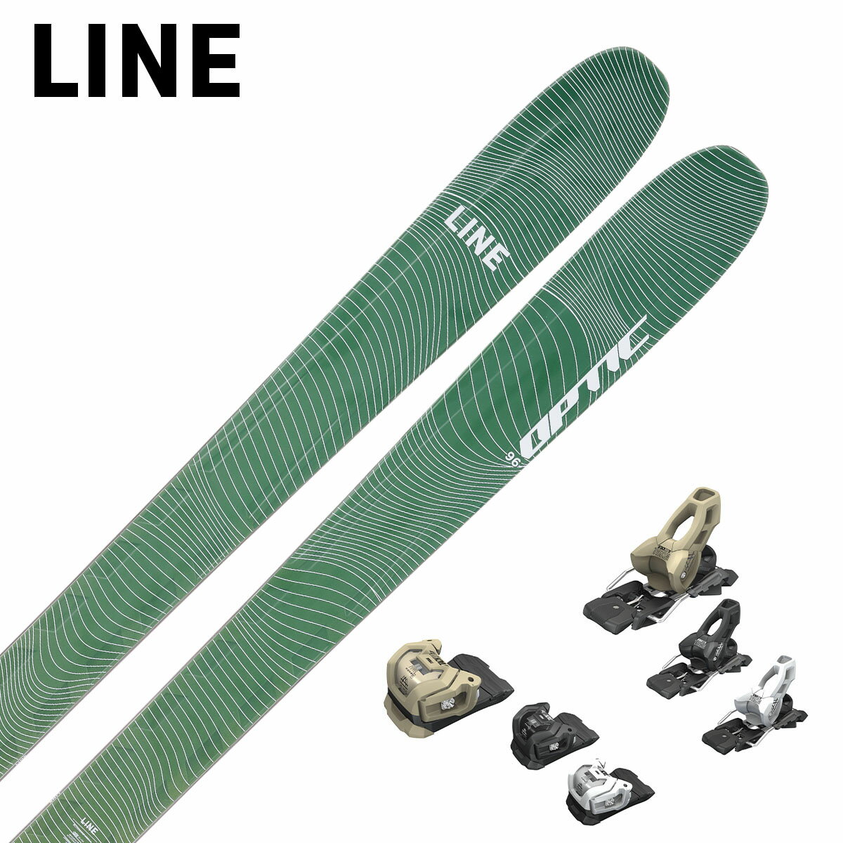 LINE ライン スキー板 メンズ レディース＜2025＞ OPTIC 96 + ＜26＞ATTACK LYT 11 GW 【金具付き・取付送料無料】