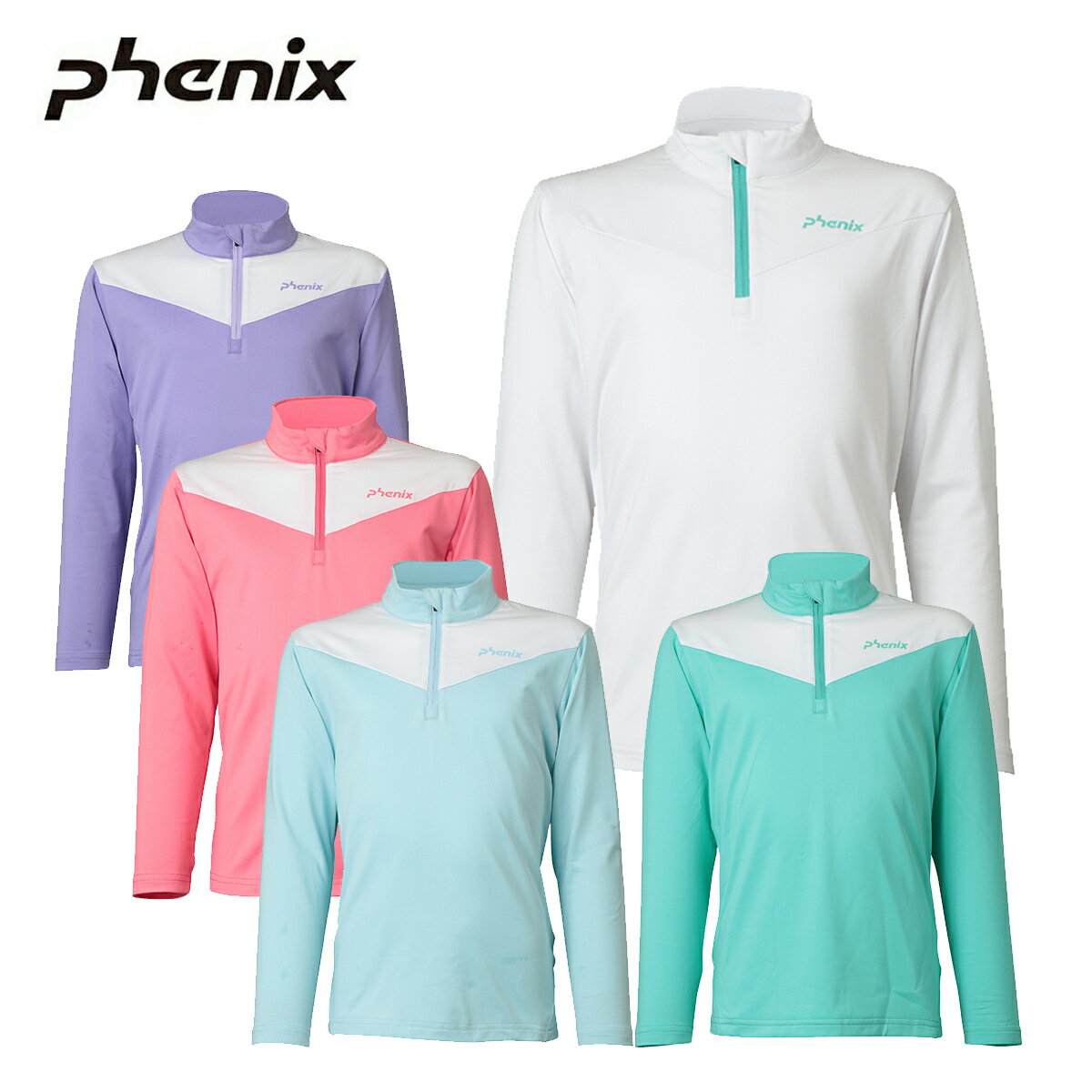PHENIX フェニックス スキーウェア アンダーシャツ キッズ ジュニア＜2026＞ESG25LS90 /Color Block 1/..