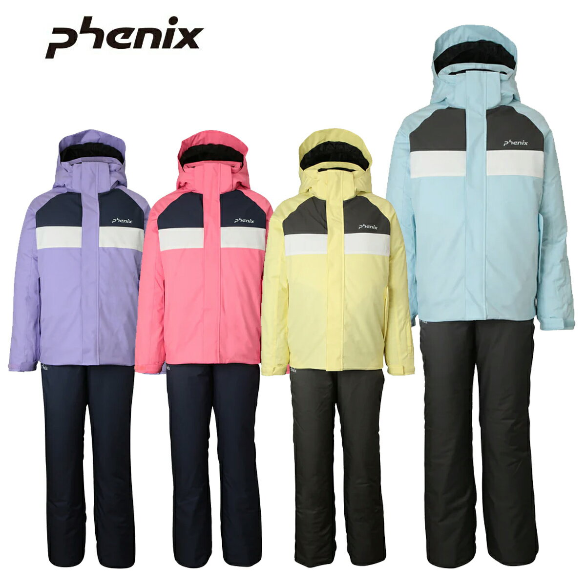 PHENIX フェニックス スキーウェア キッズ ジュニア＜2026＞ESG252P93 /Round Flap Two-piece【上下セット ジュニア】