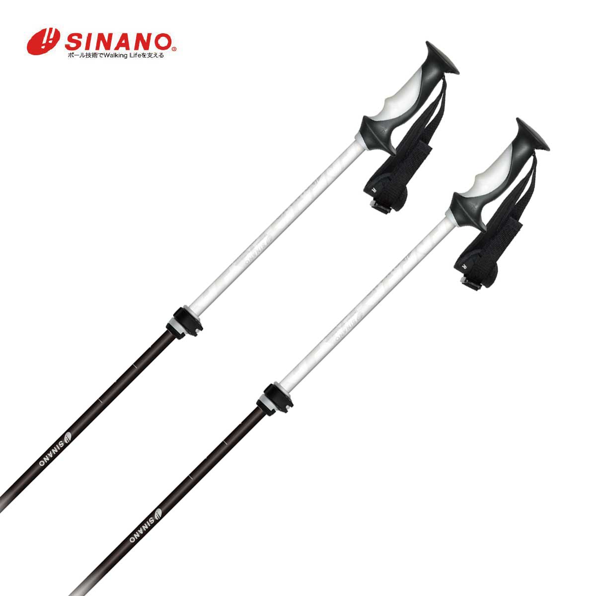 SINANO シナノ スキーポール ストック メンズ レディース＜2026＞フリーFAST-α【伸縮式ストック】【90～115cm】【アルミ】【カーボン】