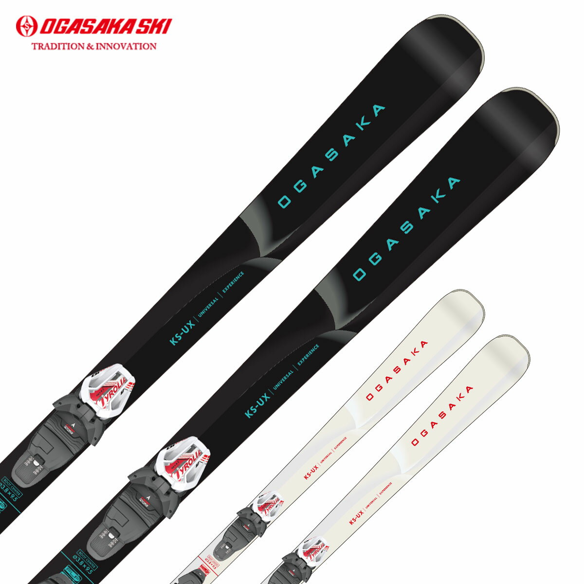 OGASAKA オガサカ スキー板 メンズ レディース＜2026＞KEO'S 〔ケオッズ〕 KS-UX BK/WT + SLR 10 GW WT/BK/RDビンディング セット 取付無料【グリップウォーク対応】