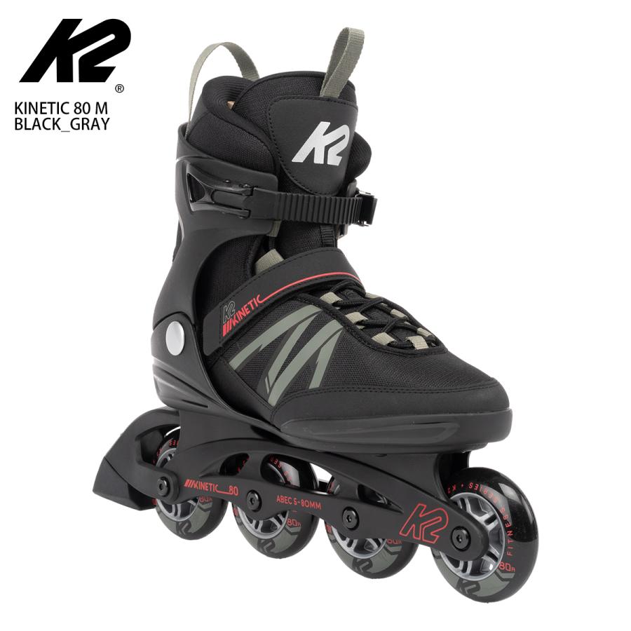 K2〔ケーツー〕インラインスケート＜2023＞KINETIC 80 M BLACK_GRAY