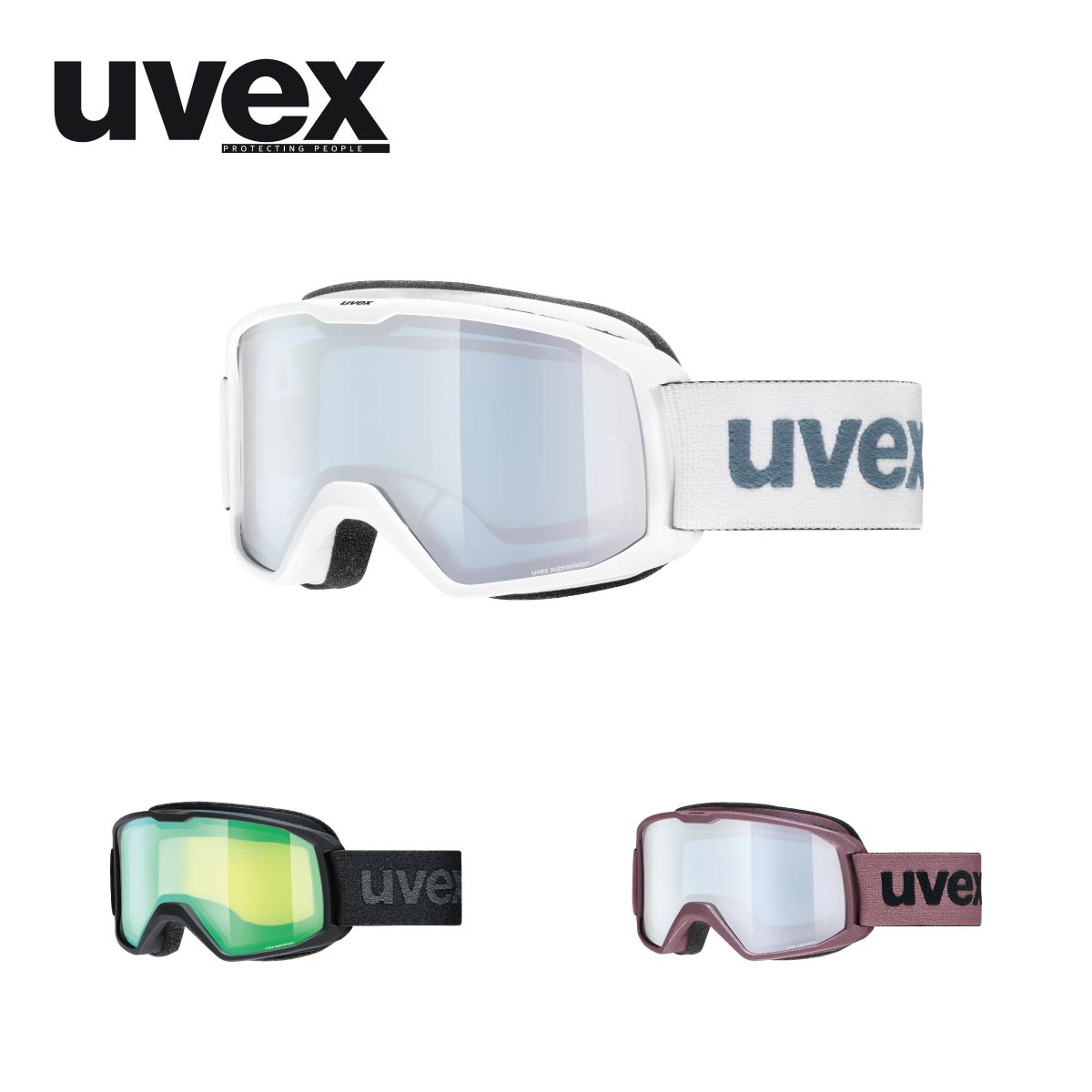 UVEX ウベックス スキーゴーグル レディース ジュニア＜2026＞550640 / uvex elemnt FM【眼鏡対応】【ミラー】小さめサイズ 日本正規品