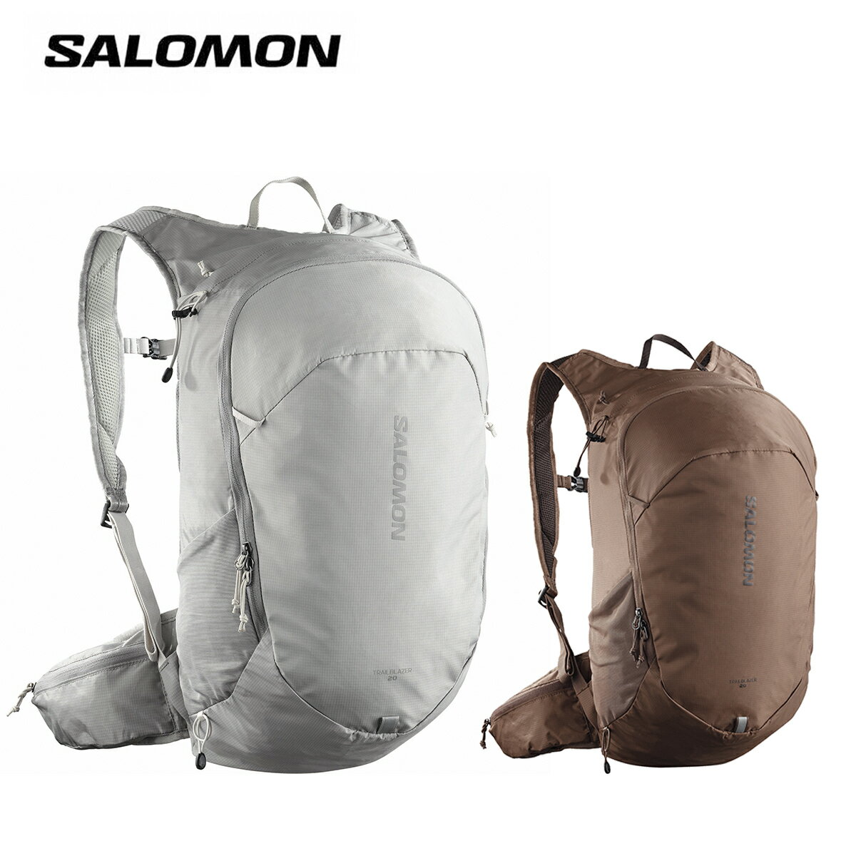 メーカー希望小売価格はメーカーカタログに基づいて掲載しています SALOMON サロモン バッグ ケース / バックパック■【LC285】TRAILBLAZER 20 トレイルブレイザー 20 COLOR・Cloudburst/PALOMA/SILVER・MUSTANG/Black Coffee素材・Back insert：100% Polyester・Body：100% Polyamide・Lining：100% Polyester・Pockets：85% Polyamide, 15% Elastane・Shoulder：100% Polyester機能・特徴・容量：20L・用途：Single day / Hiking（Unisex Hiking Bag）・重量：15oz・背面システム：3D comfort（Comfy & Light）・撥水：PFC-Free（PFC不使用）※メーカー企画書の情報で商品登録を行っております。予告なしに商品名と仕様変更される場合がございます。