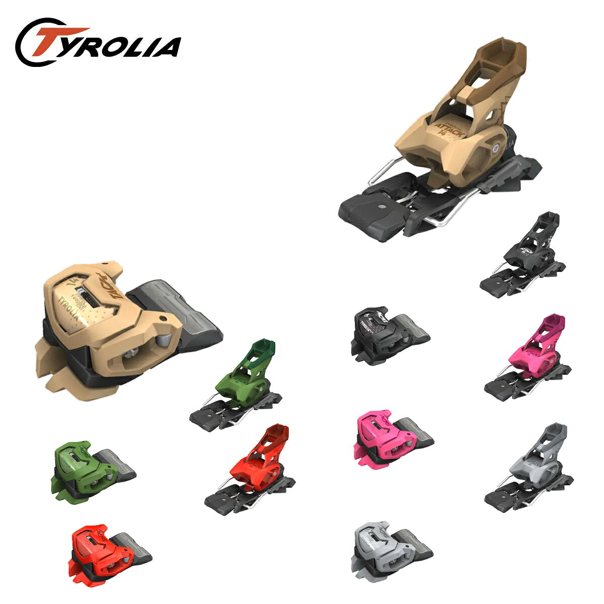 メーカー希望小売価格はメーカーカタログに基づいて掲載しています TYROLIA チロリア スキー ビンディング / 単品＜2026＞■【1146】ATTACK 14 GW W/O BRAKE [A] アタック 14 GW ブレーキ無し [A]COLOR・gr・rd・gy・pi・sn・s.bk製品詳細・スタンドハイト：17mm・DIN-Z：4?14・重量：865g/pc・TOE TYPE：FR PRO3・RAMP：3mm・AFD: AFD Metal GW・PLATFORM：/ ・HEEL TYPE：NX FR ・BOOT STANDARD：A/GW A※メーカー企画書の情報で商品登録を行っております。予告なしに商品名と仕様変更される場合がございます。