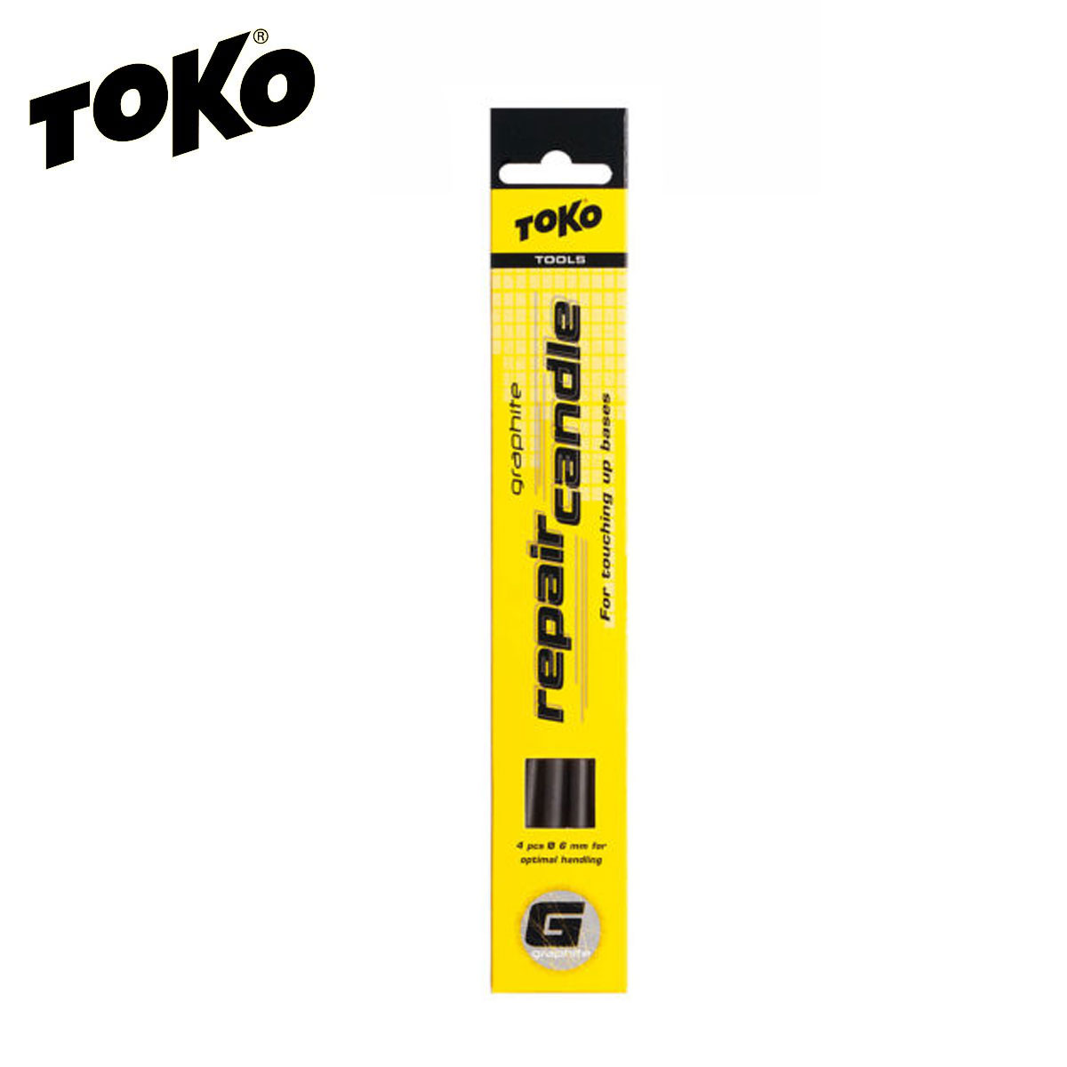 メーカー希望小売価格はメーカーカタログに基づいて掲載しています TOKO トコリペアキャンドル ブラック滑走面の傷補修材。傷ついた滑走面を穴埋めするポリエチレンスティックです。スティックに火をつけて溶けたポリエチレンを傷穴になぞって穴埋めします。黒い滑走面用。4本入り。