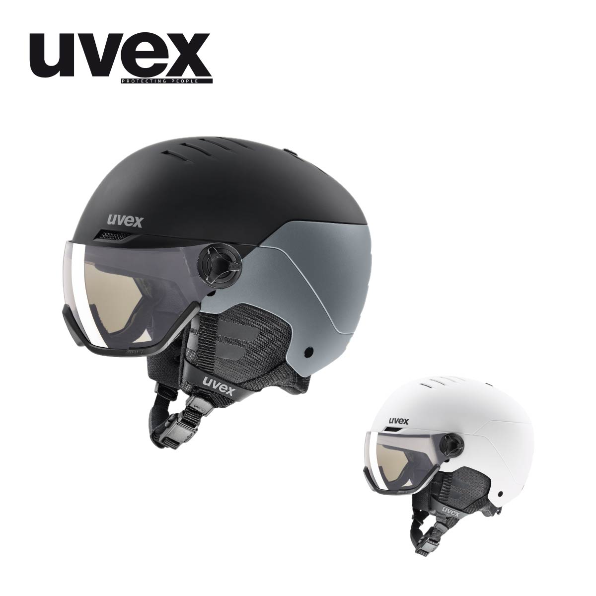UVEX ウベックス スキーヘルメット メンズ レディース＜2027＞566316 / uvex wanted visor pro V【眼鏡対応】【調光】 日本正規品