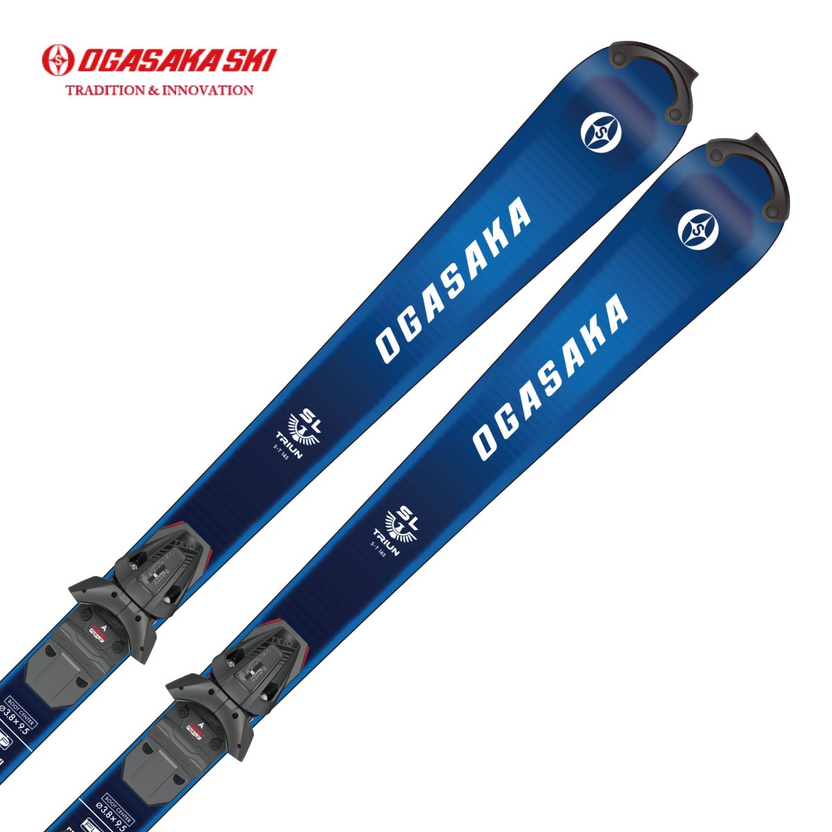 OGASAKA オガサカ スキー板 キッズ ジュニア＜2027＞TRIUN S.TEAM ＋ RACE PLATE WCR TEAM + TX10 GW BK ビンディング セット 取付無料 【グリップウォーク対応】