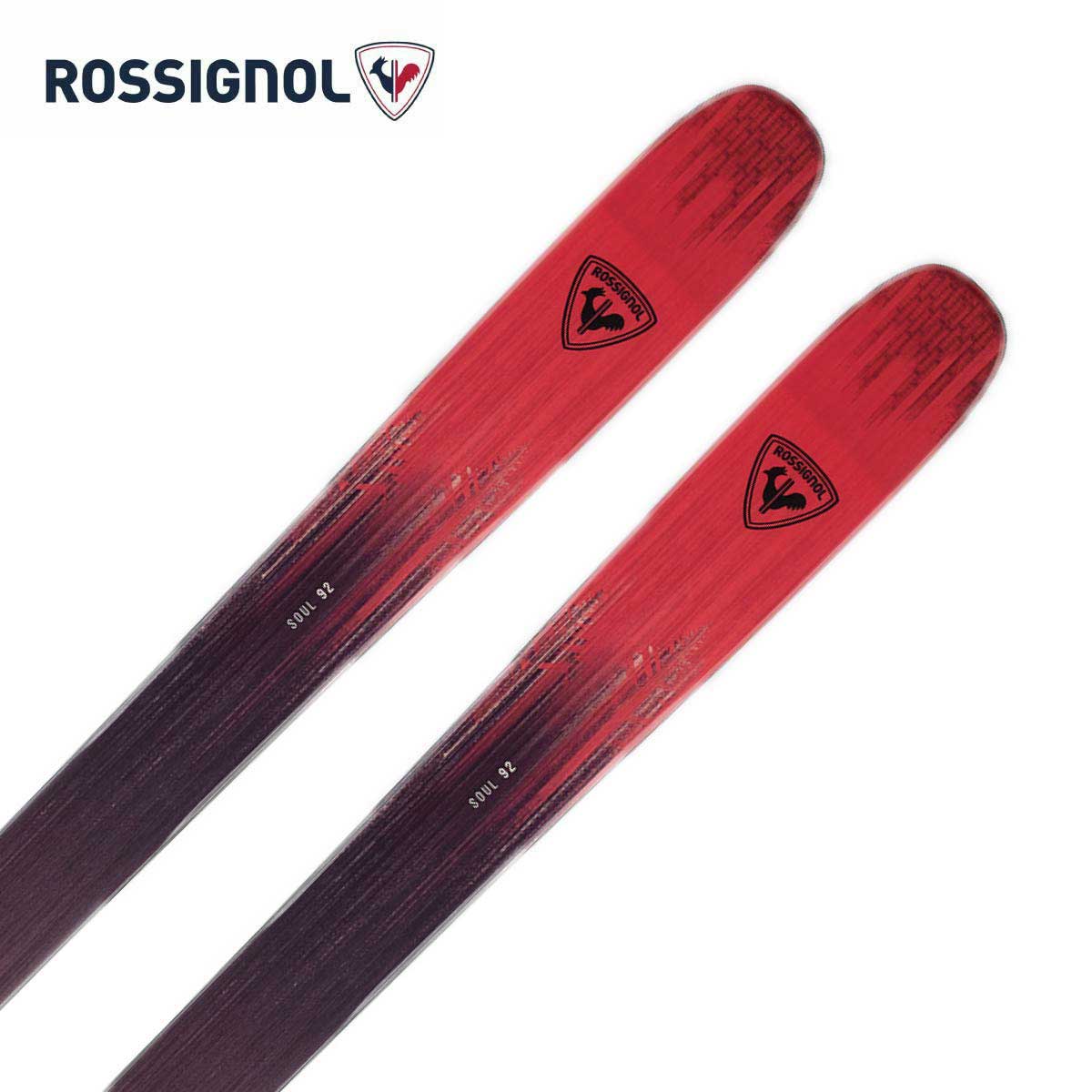 ROSSIGNOL ロシニョール スキー板■SOUL 92 ソウル 92■142cm　R：(12m)サイドカット：(125/90/115 mm)■150cm　R：(13m)サイドカット：(125/90/115 mm)■158cm　R：(14m)サイドカット：(125/91/115 mm)■166cm　R：(15m)サイドカット：(125/92/115 mm)■174cm　R：(16m)サイドカット：(125/92/115 mm)■182cm　R：(17m)サイドカット：(125/93/115 mm)MAIN TECHNOLOGY・AIR TIPCORE・POPLAR PEFC WOOD PEFC・BIO SOURCED RESINREINFORCMENT・TITANAL BEAMCONSTRUCTION・RECTANGULAR SIDEWALLBASE QUALITY・SINTERED HDROCKER・TIP & TAILSIDECUT・PROGRESSIVEWEIGHT・142cm　2.3kg・150cm　2.5kg・158cm　2.7kg・166cm　2.8kg・174cm　3kg・182cm　3.2kg※Weight kg/pair without bindingsAIR TIP浮力アップ & 軽やかな操作性TIP & TAIL ROCKERあらゆる斜面への対応力PROGRESSIVE SIDECUT自在な操作感と流れる乗り味※メーカー企画書の情報で商品登録を行っております。予告なしに商品名と仕様変更される場合がございます。
