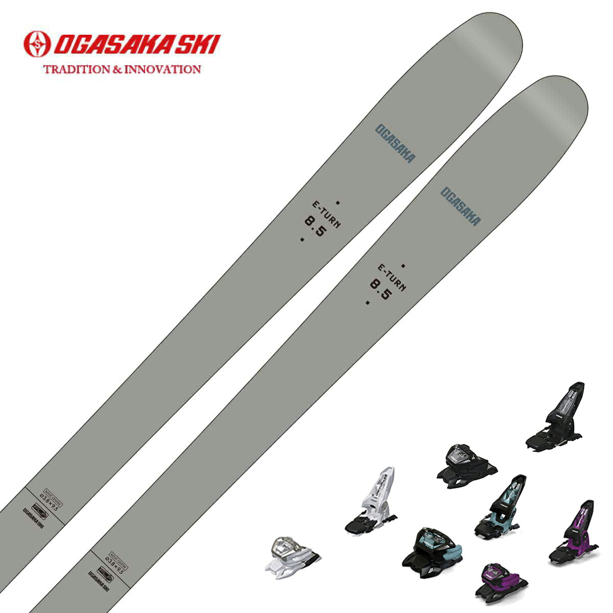 OGASAKA オガサカ スキー板■E-TURN ET-8.5■158cm　R：( 12.3 m)サイドカット：( 126/85/108 mm)■166cm　R：( 13.9 m)サイドカット：( 126/85/108 mm)■174cm　R：( 15.6 m)サイドカット：( 126/85/108 mm)■182cm　R：( 17.3 m)サイドカット：( 126/85/108 mm)構造・サンドウィッチ・Front Lead Function構成材・NFウッドコア(超軽量芯材)・特殊F.R.P滑走面素材：UHMW-PE　ナチュラル仕上げ：ミクロストーン＆セラミックディスクフィニッシュストラクチャー：クロスエッジシームレス重量※・板：1/2セット重量　851g/m※1/2セット重量は参考値ですので予めご了承ください。原産国板：日本ゲレンデユース用、パウダー3　ゲレンデ8前モデルから、バランス、構成材、ブーツセンター位置、芯材の長さを変更し、春先などの悪雪への対応、スピード対応を強化しました。ターン導入がしやすく、操作が軽快でゲレンデユースでのポテンシャルがより向上しました。ゲレンデ脇のパウダーやツリーラン、地形遊びやゲレンデクルージングなど、さまざまなシーンに対応可能です。バックカントリーに興味がある基礎スキーヤーやシニア層にもオススメなオールマウンテンモデルです。※メーカー企画書の情報で商品登録を行っております。予告なしに商品名と仕様変更される場合がございます。