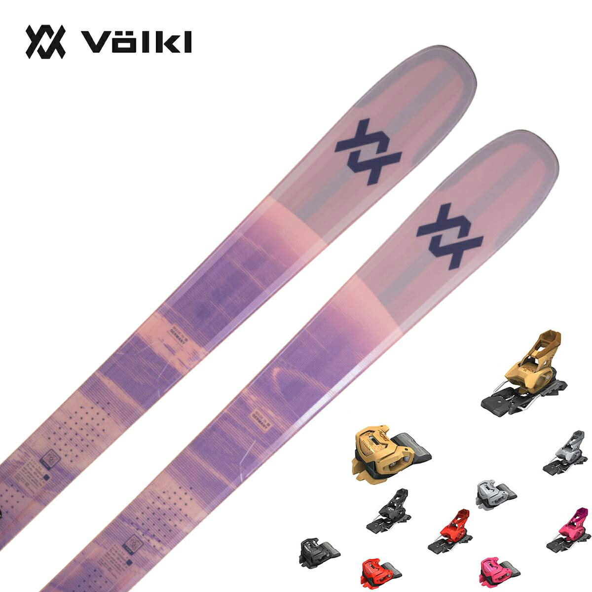 VOLKL フォルクル スキー板 メンズ レディース＜2027＞BLAZE 94 ROSE / [V26101350] + ＜27＞ATTACK 14 GW ビンディング セット 取付無料【グリップウォーク対応】