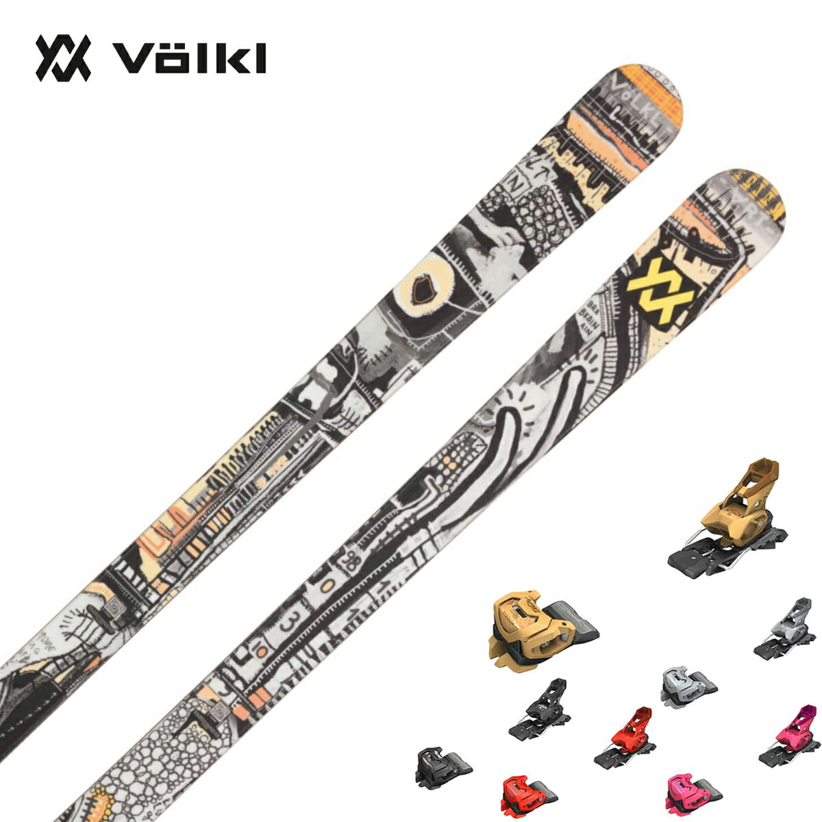 VOLKL フォルクル スキー板 メンズ レディース＜2027＞REVOLT 86 / リボルト86 [V2610160] + ＜27＞ATTACK 14 GW ビンディング セット 取付無料【グリップウォーク対応】