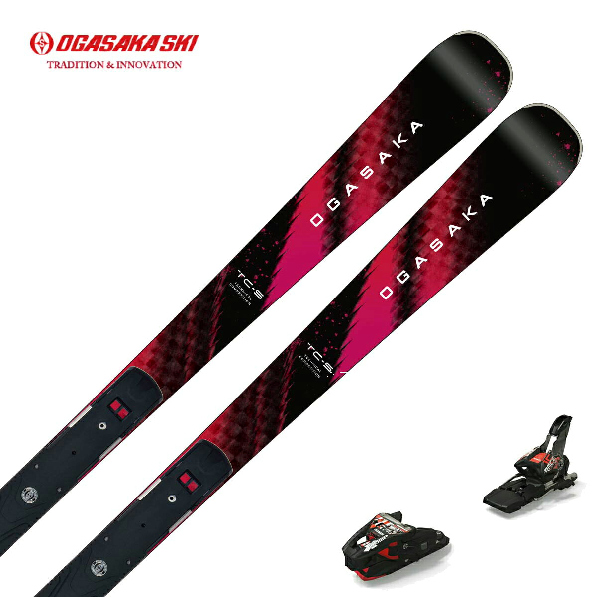 OGASAKA オガサカ スキー板 メンズ レディース＜2027＞TC-S + SRED + ＜24＞XCOMP 16 GW ビンディング セット 取付無料
