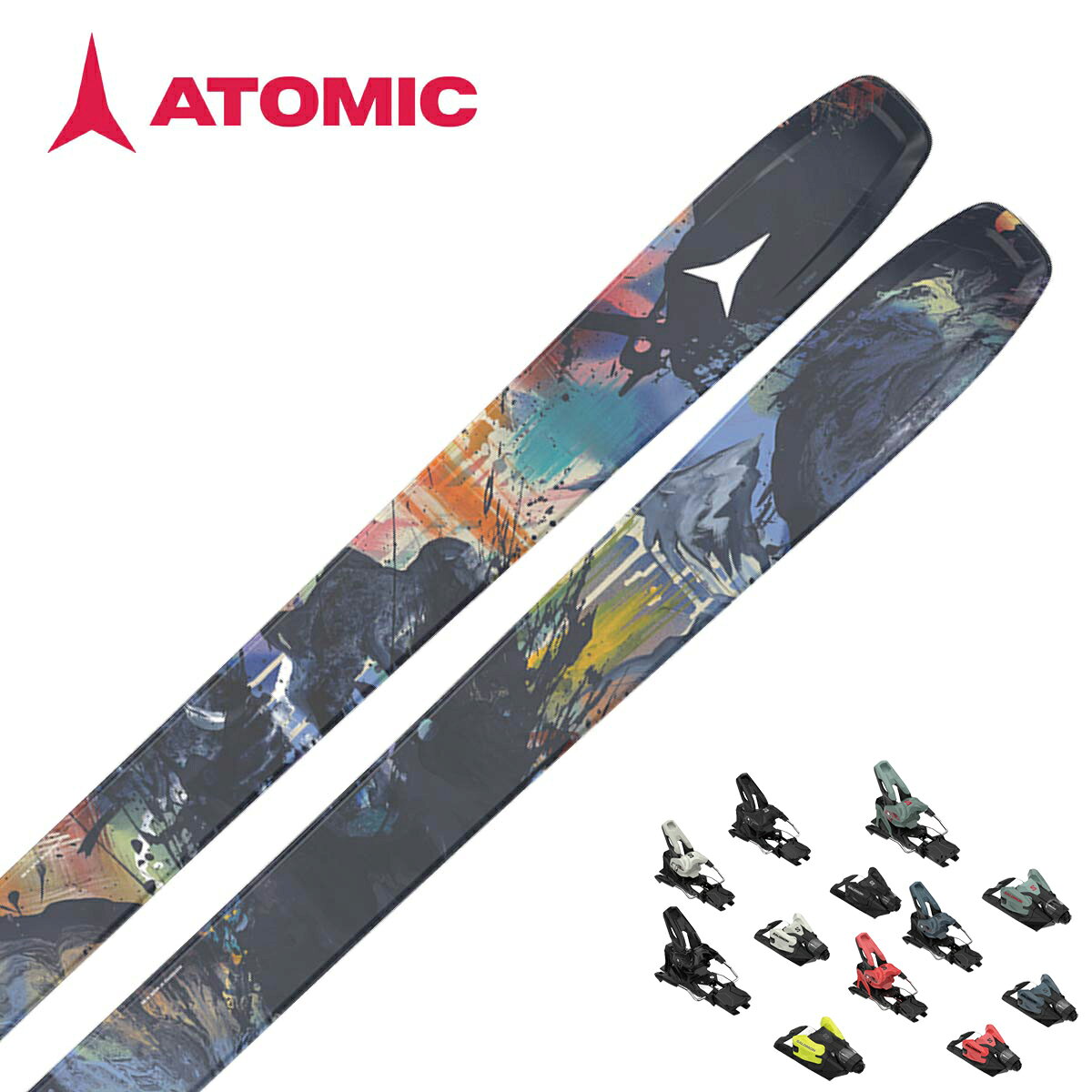 ATOMIC アトミック スキー板■Bent 100ベント 100■158cm R：(16.5 m)サイドカット：(124.5/100/115 mm)■165cm R：(17 m)サイドカット：(126/100/116.5 mm)■172cm R：(18 m)サイドカット：(127.5/100/118 mm)■179cm R：(19 m)サイドカット：(128.5/100/119 mm)■186cm R：(19.5 m)サイドカット：(129.5/100/120 mm)ARTICLE NUMBERAA0030952RockerPowder Rocker 20/65/15Features・HRZN 3D Bent・Directional Shape・Light Woodcore・Dura Cap Sidewall・Glossy Topsheet・Side Edge Angle: 87°・Base Edge Angle: 1.0°・Resist Edge ParkWeight（板のみ）1700g / 179cm原産国Bulgariaハードランディング時の強度を最大限に高めます。どこへでも行け、どんな滑走もこなせるベストセラースキー。その万能性は他に類を見ない。パウダーからゲレンデまで、これこそがスキーの真髄。※メーカー企画書の情報で商品登録を行っております。予告なしに商品名と仕様変更される場合がございます。