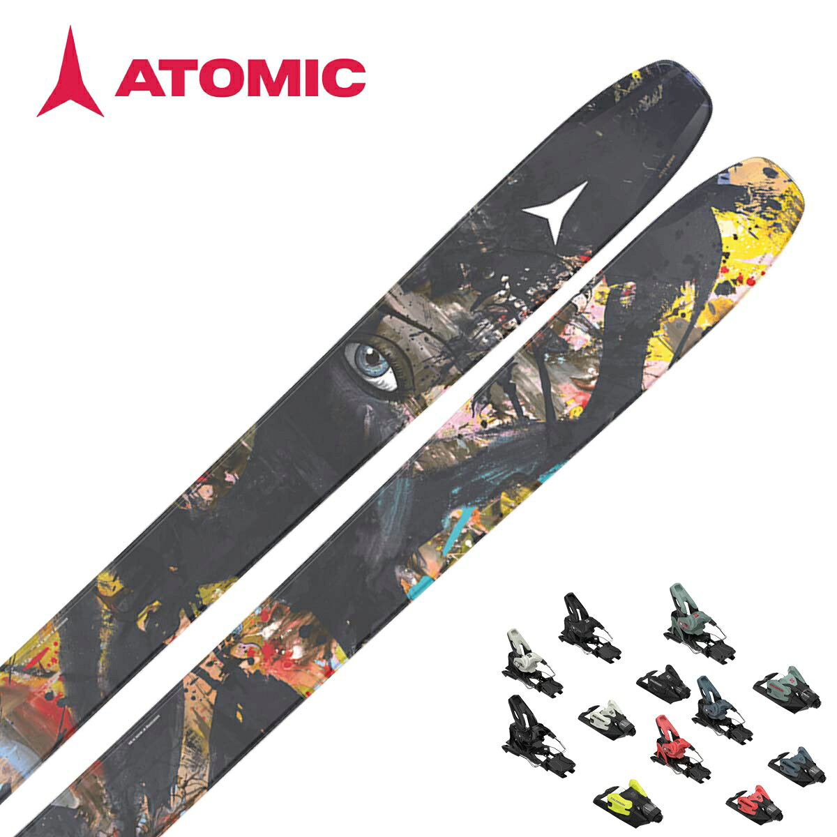 ATOMIC アトミック スキー板■Bent 110ベント 110■164cm R：(14.4 m)サイドカット：(131/110/122 mm)■172cm R：(16 m)サイドカット：(132/110/123 mm)■180cm R：(18 m)サイドカット：(133/110/124 mm)■188cm R：(19 m)サイドカット：(134/110/125 mm)ARTICLE NUMBERAA0030958RockerPowder Rocker 25/50/25Features・HRZN Tech Tip & Tail・Directional Shape・Light Woodcore・Dura Cap Sidewall・Glossy Topsheet・Side Edge Angle: 87°・Base Edge Angle: 1.0°・Standard EdgeWeight（板のみ）1750g / 180cm原産国Austriaクリス・ベンチェトラーと Atomic Freeskiチームによって、パウダーターンを制覇し、ウィンドリップを切り裂き、想像できるあらゆるラインを滑走できるように設計されました。※メーカー企画書の情報で商品登録を行っております。予告なしに商品名と仕様変更される場合がございます。