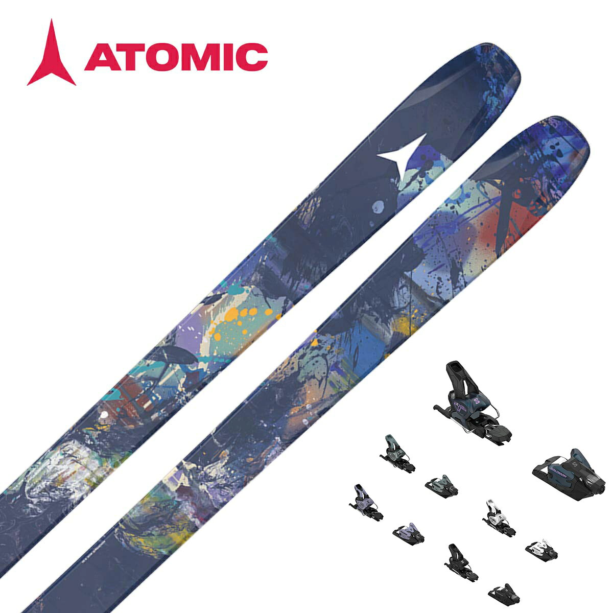 ATOMIC アトミック スキー板■Bent 90ベント 90■157cm R：(15 m)サイドカット：(118/90/109 mm)■166cm R：(17 m)サイドカット：(118/90/109 mm)■175cm R：(19 m)サイドカット：(119/90/109 mm)■184cm R：(21 m)サイドカット：(119/90/109 mm)ARTICLE NUMBERAA0030956RockerAll Mountain Rocker 20/70/10Features・HRZN Tech Tip & Tail・Directional Shape・Light Woodcore・Dura Cap Sidewall・Glossy Topsheet・Side Edge Angle: 87°・Base Edge Angle: 1.3°・Resist Edge ParkWeight（板のみ）1600g / 175cm原産国Bulgaria山全体をリッピングするのも、パークでスイッチコーク10の真ん中を逆さまに滑るのもお手の物です。※メーカー企画書の情報で商品登録を行っております。予告なしに商品名と仕様変更される場合がございます。