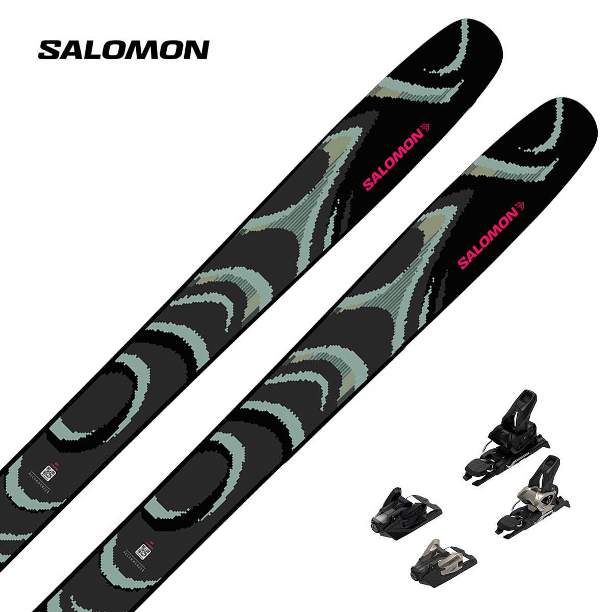 SALOMON サロモン スキー板■QST 100 BLACK キューエスティー　100　BLACK■156cm　R：(14.5m)サイドカット：(131/100/119mm)■164cm　R：(15.5m)サイドカット：(132/100/120mm)■172cm　R：(16.5m)サイドカット：(133/100/121mm)■180cm　R：(17.5m)サイドカット：(134/100/122mm)■188cm　R：(18.5m)サイドカット：(135/100/123mm)品番・156cm/L49189200156・164cm/L49189200164・172cm/L49189200172・180cm/L49189200180・188cm/L49189200188MIDSOLE(mm)・157cm/692・165cm/732・173cm/772・181cm/812・189cm/857WEIGHT(/ski)(g)・157cm/1580・165cm/1685・173cm/1780・181cm/1880・189cm/2000CONSTRUCTION・Basalt＆Fiberglass Fibers・Full Poplar Woodcore・Cork DamplifierTop Sheet・Glossy原産国AUSTRIAQST シリーズ中、最も遊び心のあるモデルで、素早いターン感覚、ポップなテール、楽にジャンプやトリックができる軽さが特徴。高速でも安定し、オフでは浮遊感のあるターンが可能。長いテールロッカーとプログレッシブマウントポイントを備え、スタイリッシュに自分を表現できます。※メーカー企画書の情報で商品登録を行っております。予告なしに商品名と仕様変更される場合がございます。