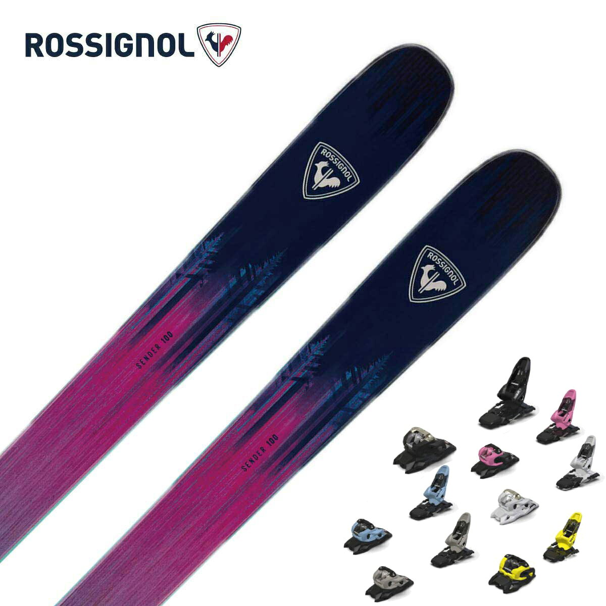 ROSSIGNOL ロシニョール スキー板■SENDER 100 センダー 100■162cm　R：(13m)サイドカット：(130/99/122 mm)■170cm　R：(16m)サイドカット：(130/99/122 mm)■178cm　R：(18m)サイドカット：(131/100/123 mm)■184cm　R：(20m)サイドカット：(131/100/123 mm)■190cm　R：(25m)サイドカット：(132/101/124 mm)MAIN TECHNOLOGY・AIR TIPTECHNOLOGY・VASCORE・POPLAR PEFC WOOD CORE・BIO SOURCED RESINREINFORCMENT・FIBERCONSTRUCTION・RECTANGULAR SIDEWALLBASE QUALITY・SINTERED HDROCKER・TWINSIDECUT・PROGRESSIVEWEIGHT・162cm　3.4kg・170cm　3.6kg・178cm　3.8kg・184cm　4kg・190cm　4.2kg※Weight kg/pair without bindingsAIR TIP浮力アップ & 軽やかな操作性VAS究極のスムーズさと確かな操作性TWIN ROCKER自由なズラしと確かなグリップPROGRESSIVE SIDECUT自在な操作感と流れる乗り味※メーカー企画書の情報で商品登録を行っております。予告なしに商品名と仕様変更される場合がございます。