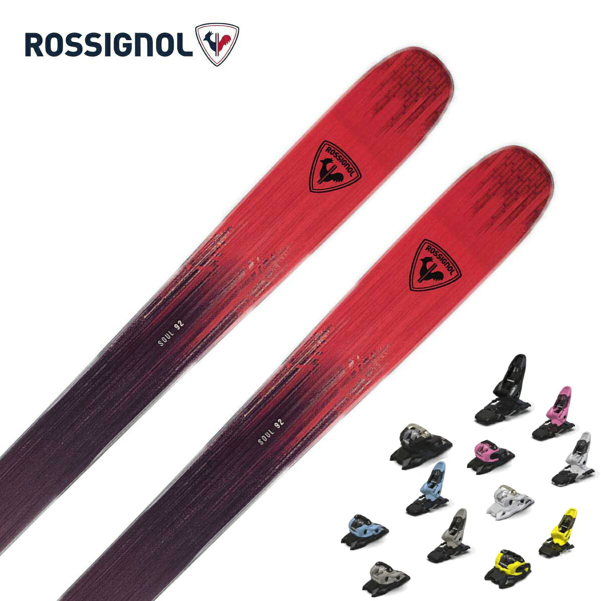 ROSSIGNOL ロシニョール スキー板■SOUL 92 ソウル 92■142cm　R：(12m)サイドカット：(125/90/115 mm)■150cm　R：(13m)サイドカット：(125/90/115 mm)■158cm　R：(14m)サイドカット：(125/91/115 mm)■166cm　R：(15m)サイドカット：(125/92/115 mm)■174cm　R：(16m)サイドカット：(125/92/115 mm)■182cm　R：(17m)サイドカット：(125/93/115 mm)MAIN TECHNOLOGY・AIR TIPCORE・POPLAR PEFC WOOD PEFC・BIO SOURCED RESINREINFORCMENT・TITANAL BEAMCONSTRUCTION・RECTANGULAR SIDEWALLBASE QUALITY・SINTERED HDROCKER・TIP & TAILSIDECUT・PROGRESSIVEWEIGHT・142cm　2.3kg・150cm　2.5kg・158cm　2.7kg・166cm　2.8kg・174cm　3kg・182cm　3.2kg※Weight kg/pair without bindingsAIR TIP浮力アップ & 軽やかな操作性TIP & TAIL ROCKERあらゆる斜面への対応力PROGRESSIVE SIDECUT自在な操作感と流れる乗り味※メーカー企画書の情報で商品登録を行っております。予告なしに商品名と仕様変更される場合がございます。