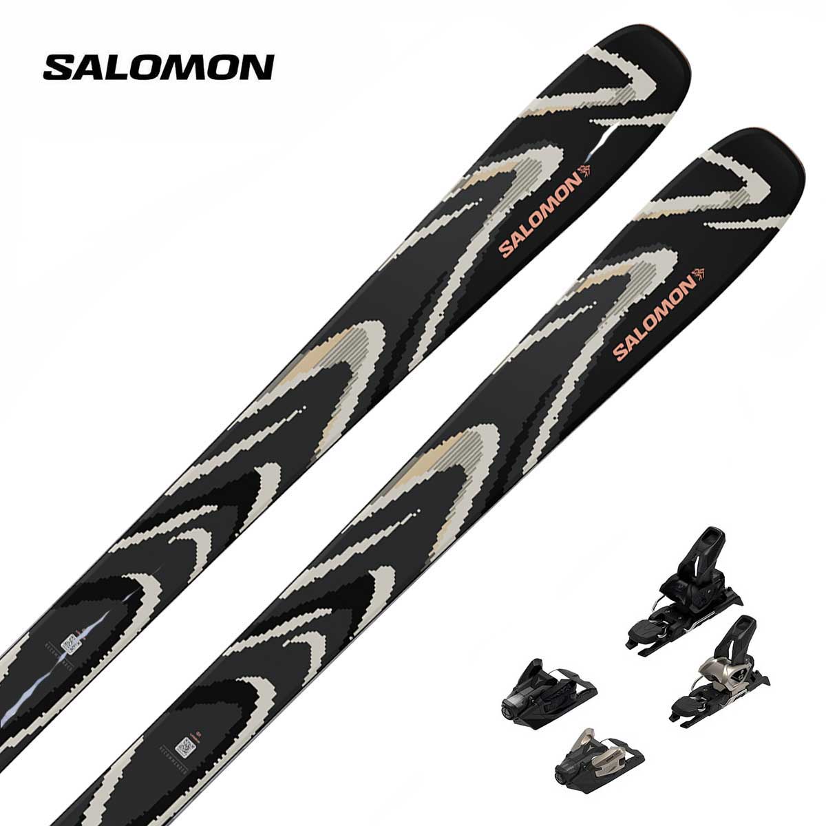 SALOMON サロモン スキー板■QST 94 BLACK キューエスティー　94　ブラック■156cm　R：(13.5m)サイドカット：(131/94/117mm)■164cm　R：(14.5m)サイドカット：(132/94/118mm)■172cm　R：(15.5m)サイドカット：(133/94/119mm)■180cm　R：(16.5m)サイドカット：(134/94/120mm)■188cm　R：(17.5m)サイドカット：(135/94/121mm)品番・156cm/L47826100156・164cm/L47826100164・172cm/L47826100172・180cm/L47826100180・188cm/L47826100188MIDSOLE(mm)・156cm/696・164cm/731・172cm/766・180cm/801・188cm/836WEIGHT(/ski)(g)・156cm/1520・164cm/1600・172cm/1700・180cm/1810・188cm/1940CONSTRUCTION・Basalt＆Fiberglass Fibers・Full Poplar Woodcore・Cork DamplifierTop Sheet・Glossy原産国AUSTRIAフリーライドのインスパイアされた遊び心のあるチップと、ゲレンデにインスパイアされたエネルギッシュなテールが完璧に融合し、非常にオールマイティなライディングを実現。テールのロッカープロファイルが切り換えスピードをアップさせ、あらゆるターン特性を高めます。※メーカー企画書の情報で商品登録を行っております。予告なしに商品名と仕様変更される場合がございます。