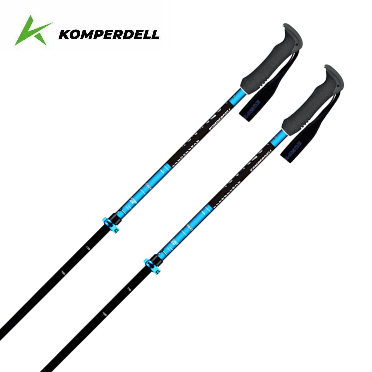 KOMPERDELL コンパーデル スキー ポール ストック■KO2-CBPVJP-BLF / CARBON PRO VARIO JAPANCOLOR・BLUE FOAMSIZES・adjustable from100-125cm・205gFeatures・2-sections：　 upper part: aluminum 7050-T6 φ16mm　 lower part: carbon, φ14mm・Powerlock 3.0 mechanism高剛性アルマイトアルミニウムを採用し保持力を発揮・vario mini basket 0.5cm90度直角にひねるだけご自身で簡単に付替可能・ tungsten/carbide flex tip short・tip protector・2K Tourring Foam Comfort滑りにくく抜群の握りやすさ定番の伸縮枠100ー125cmのカーボンシャフトタイプ※メーカー企画書の情報で商品登録を行っております。予告なしに商品名と仕様変更される場合がございます。