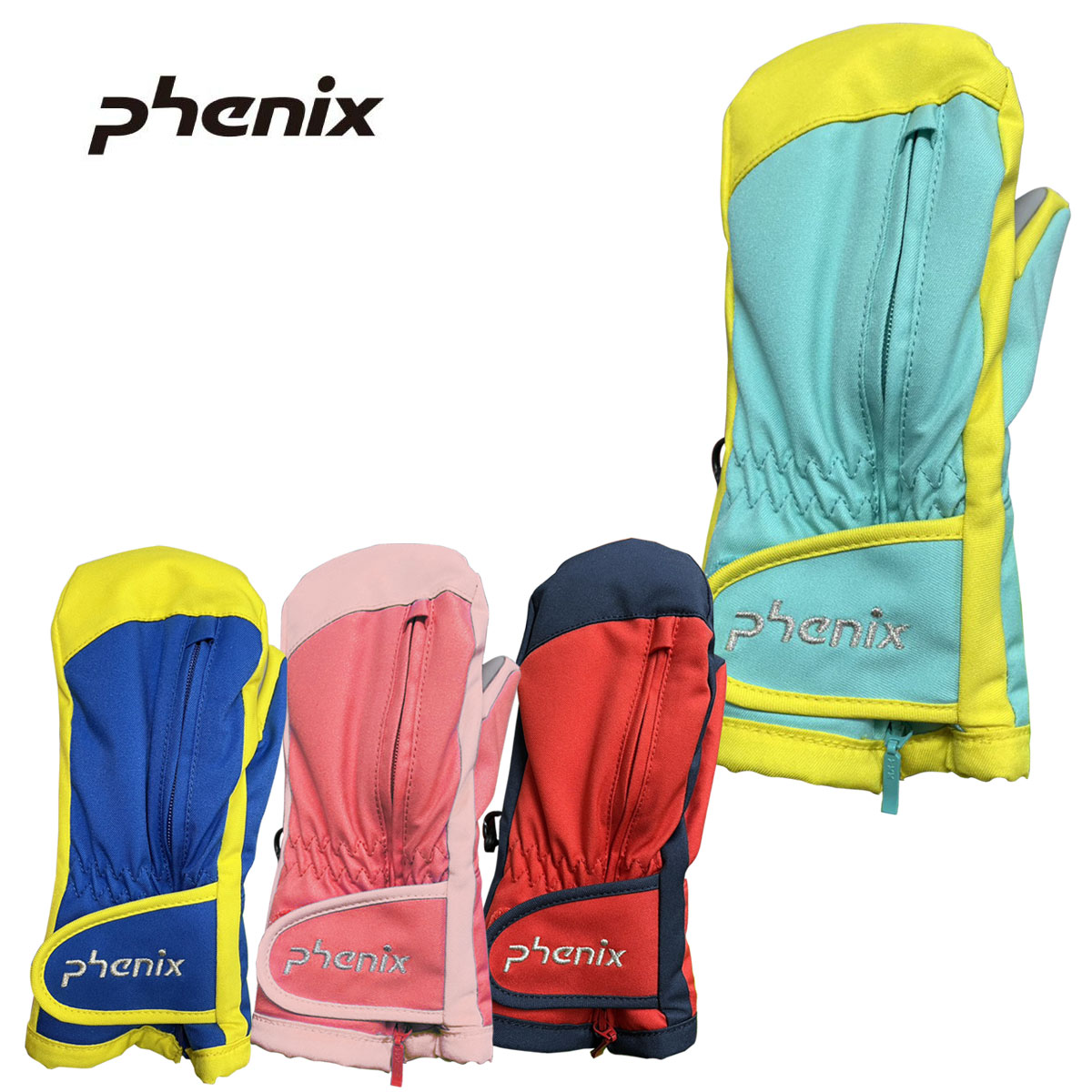 Phenix キッズ手袋 レッド/ブラック 2色セット　KMサイズ105-120 楽天市場】phenix キッズ ミトンの通販