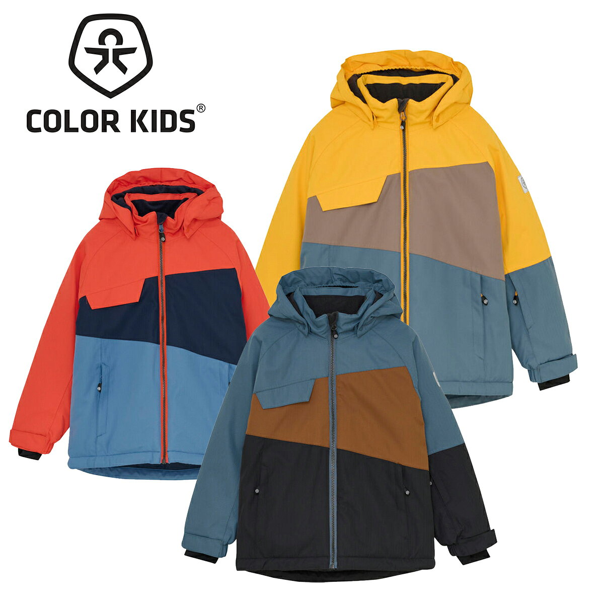 メーカー希望小売価格はメーカーカタログに基づいて掲載しています Color Kids カラーキッズ スキーウェア アウター ジャケット■742229 Ski Jacket - Colorblock スキー・ジャケット・カラーブロック耐水圧： 10000mm透湿性： 8000g/m2素材・Rec.Herr.bone・100% Polyester・耐摩耗性・フルシームシーリング・防風・スキーにおすすめ・ディテールが反射します・シェル生地はリサイクル素材・高品質のジッパー・BIONIC FINISH ECO・Global Recycled StandardCOLOR・3441 Saffron・4463 Tangerine Tango・7842 Stormy WeatherSIZE152cm/164cm※メーカー企画書の情報で商品登録を行っております。予告なしに商品名と仕様変更される場合がございます。