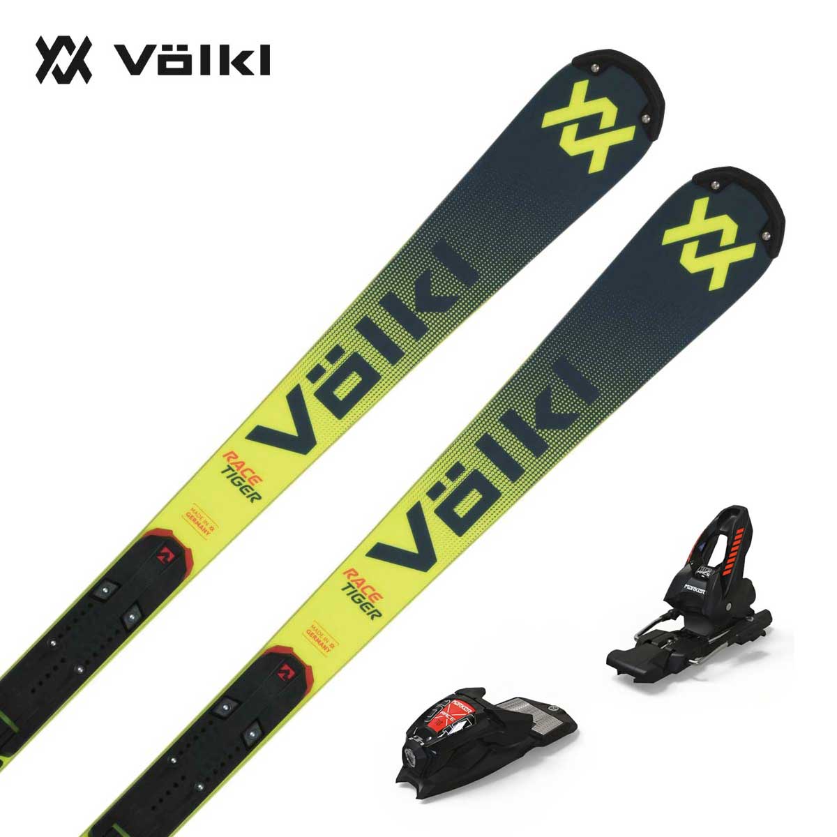 VOLKL フォルクル スキー板 キッズ ジュニア＜2026＞RACETIGER SL JR WC + JR RACE INTERFACE + RACE 10 ビンディング セット 取付無料