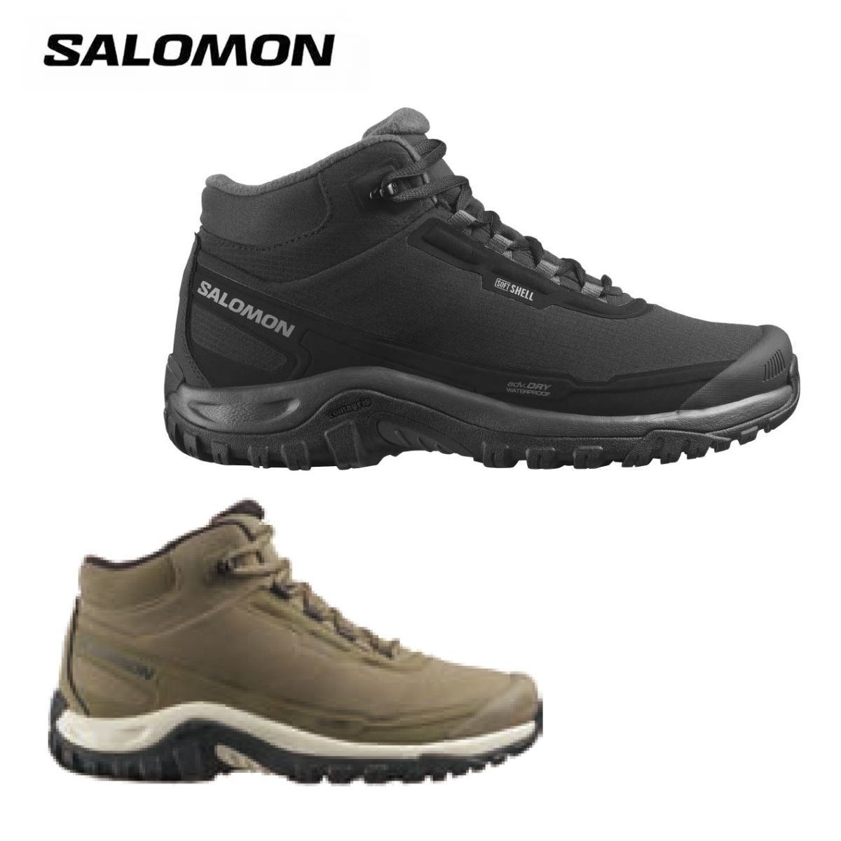 メーカー希望小売価格はメーカーカタログに基づいて掲載しています SALOMON サロモン スキーブーツ■SHELTER WP シェルター WP COLOR・Black/Asphalt/Clrock・STONE GRAY/BLK/RAINY DAYSIZE・26cm、26.5cm、27cm、27.5cm、28cm、28.5cm・冬の防寒対策・アーバンスタイル・アクティブパフォーマンス・アウトソール: Winter Contagrip・アッパー素材: Softshell・ライニング素材: フェイクファーライニング・ソックライナー: 冬用のソックライナー・レーシングシステム: レギュラーレースShelter Waterproof は、冬場の外出に欠かせない頼れるウィンターシューズ。軽量で保温性と防水性に優れ、Salomon のトレードマークである Contagrip ソールを装備。フィット感も調節可能で、一日中快適な履き心地を提供します。 ※メーカー企画書の情報で商品登録を行っております。予告なしに商品名と仕様変更される場合がございます。