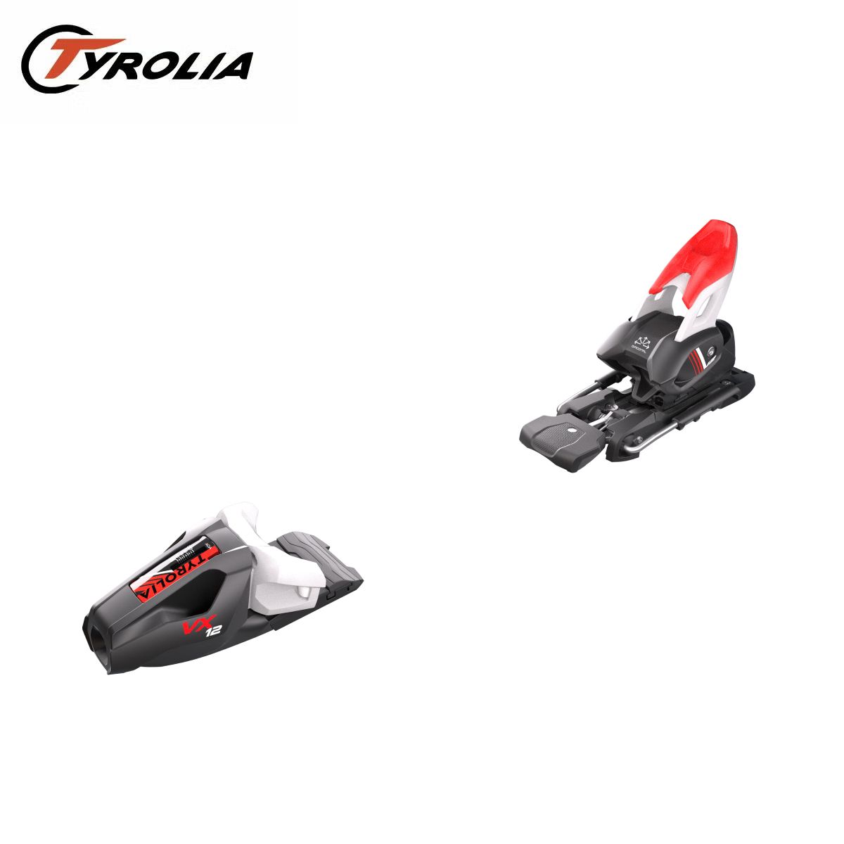 TYROLIA チロリア ビンディング■114694　VX 12 GW D-85COLOR / ARTICLE NUMBER・m.bk/wh/rd / 114694 - Brake [D] 85 mmSTAND HEIGHT　21 mmDIN　3.5 - 12WEIGHT　1,980 g/pc.BOOT TYPE　A/GW APRODUCT FEATURES・BTRキネマティクス搭載VXトウ・フルダイアゴナル・AFS - アンチフリクション・スライダー・D-RX（ダイアゴナル）ヒール・GRIPWALK※メーカー企画書の情報で商品登録を行っております。予告なしに商品名と仕様変更される場合がございます。