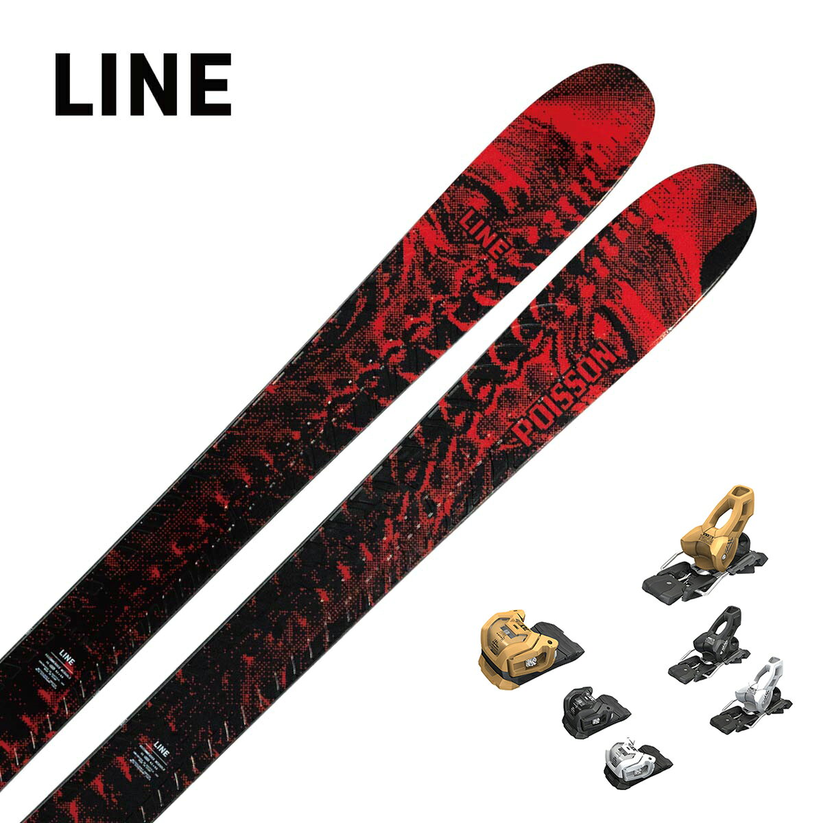 LINE ライン スキー板■POISSONポアソン■165cm R：( - m )サイドカット：(144/110/133 mm)■172cm R：( - m )サイドカット：(144/110/133 mm)■179cm R：( 18.5 m )サイドカット：(144/110/133 mm)■186cm R：(20.0 m )サイドカット：(144/110/133 mm)PROFILE9-2-6CONSTRUCTIONAspen VeneerWEIGHT2150gSUPER POWERSStepped TailPoisson は、カービング性能とパウダー性能のどちらかを妥協するのではなく、その両方を本気で追求したモデルです。圧雪バーンでは Blade のように切れ味鋭くターンし、パウダーでは Sakana のようにサーフィーで自由な滑りを楽しめます。深雪、急斜面、整地バーン──どこでも楽しく、どこでも個性的に滑れる。そんな遊び心に満ちたスキーです。※メーカー企画書の情報で商品登録を行っております。予告なしに商品名と仕様変更される場合がございます。