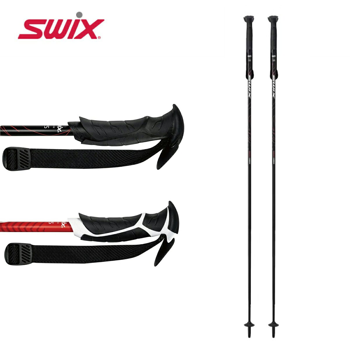 SWIX スウィックス スキー ポール ストック ＜2027＞ レッドイン フェニックス カーボン / 25010-23-90000【カーボン】