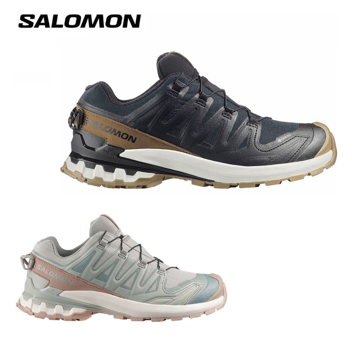 メーカー希望小売価格はメーカーカタログに基づいて掲載しています SALOMON サロモン スポーツシューズ レディース■XA PRO 3D V9 GTX LIFELONG W エックスエー プロ 3D V9 GTX ライフロング WCOLOR・L47999700 / Black（Black/Coyote Brown/Vanilla Ice）・L49297300 / Wro（WROUGHT IRON/OXFORD TAN/VANILLA ICE）SIZE・22.5cm、23cm、23.5cm、24cm、24.5cm、25cm製品詳細・クッション性：Moderate・ドロップ：11mm・足部保護：High・ラグ深さ：3.5mm・推奨頻度：週2-3回のラン・対応トレイル：Technical Run・重量（片足）：11oz・幅：Regular・対応地形：Rocky / Mixed terrain素材・構造：・インレイソール：Textile・ライニング：Textile・メンブレン：GORE-TEX・アウトソール：Rubber・アッパー：Leather / Synthetic主な機能：・GORE-TEX：防水透湿メンブレンによる快適性・quickLACETM：ワンプルで素早くフィット調整・EnergyCellTM+：高反発＋高耐久ミッドソール・3D advancedChassis：安定性・操作性・保護性能を強化・All Terrain contaGRIP(R)：あらゆる路面で高いグリップ力・Protective Toecap：つま先をしっかり保護※メーカー企画書の情報で商品登録を行っております。予告なしに商品名と仕様変更される場合がございます。