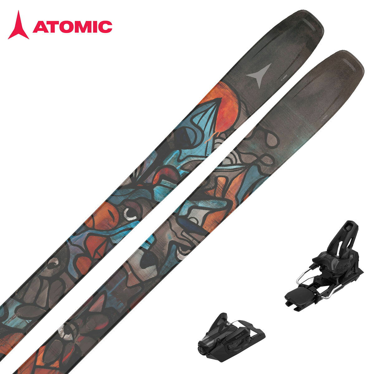 メーカー希望小売価格はメーカーカタログに基づいて掲載していますATOMIC アトミック スキー板■Bent 100 ベント 100■158cm R：( 16.5 m)サイドカット：( 124.5/100/115 mm)■165cm R：( 17.0 m)サイドカット：( 126/100/116.5 mm)■172cm R：( 18.0 m)サイドカット：( 127.5/100/118 mm)■179cm R：( 19.0 m)サイドカット：( 128.5/100/119 mm)■186cm R：( 19.5 m)サイドカット：( 129.5/100/120 mm)Rocker・Powder Rocker 20/65/15Features・HRZN 3D Bent・Directional Shape ・Light Woodcore・Dura Cap Sidewall・Glossy Topsheet・Side Edge Angle: 87°・Base Edge Angle: 1.0°・Resist Edge Park※HRZN 3D：独自の立体的な面取りを施したチップで、表面積を増やすことで深雪コンディションでの浮力を向上させています。Weight・1700g / 179cm原産国BULGARIAどこへでも行け、何でも滑れるベストセラースキー。パウダーからゲレンデまで。 ※メーカー企画書の情報で商品登録を行っております。予告なしに商品名と仕様変更される場合がございます。
