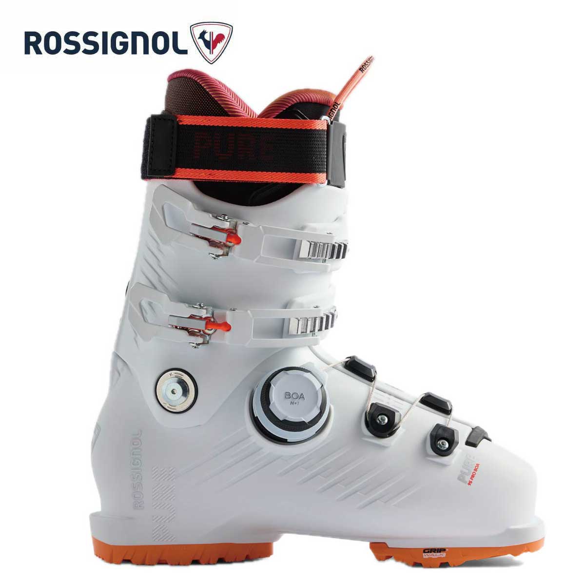 ROSSIGNOL ロシニョール スキーブーツ■PURE 95 PRO BOA GW ピュア 95 プロ ボア GWフレックス（硬さ）：95ラスト（幅）：100mmCOLOR・WHITESIZE・23.0/23.5cm、24.0/24.5cm、25.0/25.5cm、26.0/26.5cm、27.0/27.5cmTECHNOLOGY・GENERATIVE DESIGN STRUCTURE・DUAL CORESTRUCTURE・SHELL MATERIAL/POLYURETHANE・CUFF MATERIAL/POLYURETHANE・CUFF DETAILS/WOMEN CUFF-ASYMMETRICAL DUAL CORELINER・TECHNOLOGY/SEAMLESS TOEBOX・CUSTOMISATION/FULL CUSTOM・THERMAL INSULATION/FULL WOOLMARK Certified Merino Wool Blend・STRAP/DOUBLE STRAPCLOSURE SYSTEM・BOA・BUCKLES/2 MICRO・SOLES & TOE PIECES/GRIP WALK※メーカー企画書の情報で商品登録を行っております。予告なしに商品名と仕様変更される場合がございます。