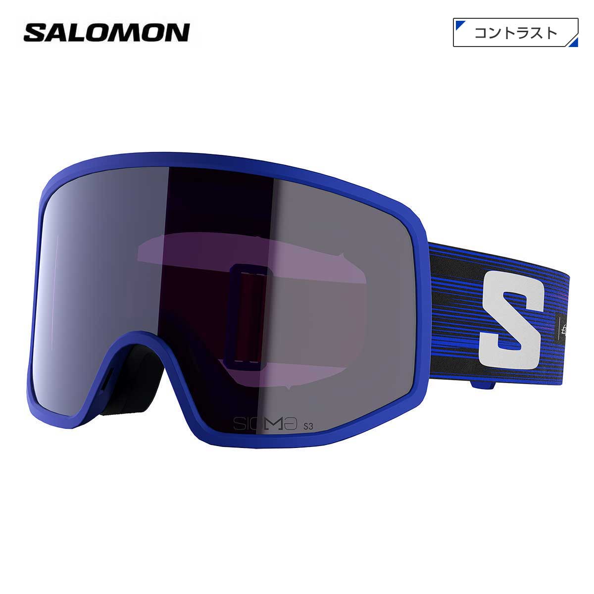 サロモン SALOMON スキーゴーグル■SENTRY PRO S SIGMA 【& EXTRA LENS】セントリープロ S シグマ■品番・カラー・レンズ・可視光線透過率■L49307100・Race Blue (Equipe)・Sigma Sky Blue Cat.3 +Sigma Light Blue Cat.1・13%+52%Lens・Cylindrical lens・Mechanical lens interchangeability・Anti-fog coatingFrame・Custom ID fit・Tri layer face foam・Silicon strap・Made with recycled yarns・OTG friendlyPackaging・Sold with NEW PROTECTION BOX・Goggles bag includedサイズ・Small・120 g女性や小顔のライダーにフィットするよう設計されたコンパクトタイプ。フレームにはカスタムID フィットが導入され、顔の形状に関わらず柔軟に顔に馴染む設計となっている。レンズは曲面のSIGMAを2 枚1セットで提供。天候に関わらず視界を鮮明に保つとともに、自然な装着感で常にストレスのない視界を確保することができます。※メーカー企画書の情報で商品登録を行っております。予告なしに商品名と仕様変更される場合がございます。