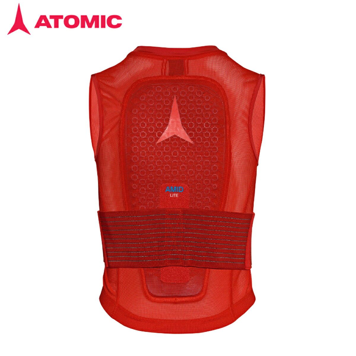 メーカー希望小売価格はメーカーカタログに基づいて掲載しています ATOMIC アトミック ボディプロテクション■AN5205056LIVE SHIELD AMID LITE VEST JRライブシールド AMID ライト ベスト JRサイズ（cm）S / M / LCOLOR・redWeight (g) : 340 ファンクション・Elastic Air Mesh・Ergonomic Slim Fit・Highly Breathable・Ultra Flexible・Removable and Adjustable Belt・LightweightアトミックライブシールドAMID LiteベストJRは、年齢別レースやスクールコンペに参加するクルー、またはただヒルを爆走するのが好きなクルーなど、すべてのクルーが安全に走れるベストです。最新のAMID Liteボディセーフティテクノロジーを採用し、レベル1のプロテクションと柔軟性を兼ね備えています。また、通気性の良いエラスティック・エアー・メッシュを使用しているので、どんな体型の方にも、そして超やせ型の方にも、ぴったりと快適にフィットします。ウエストベルトは高さ調節や取り外しが可能（レーシングスーツの下にも最適）。また、ベストは丸洗い可能！※メーカー企画書の情報で商品登録を行っております。予告なしに商品名と仕様変更される場合がございます。