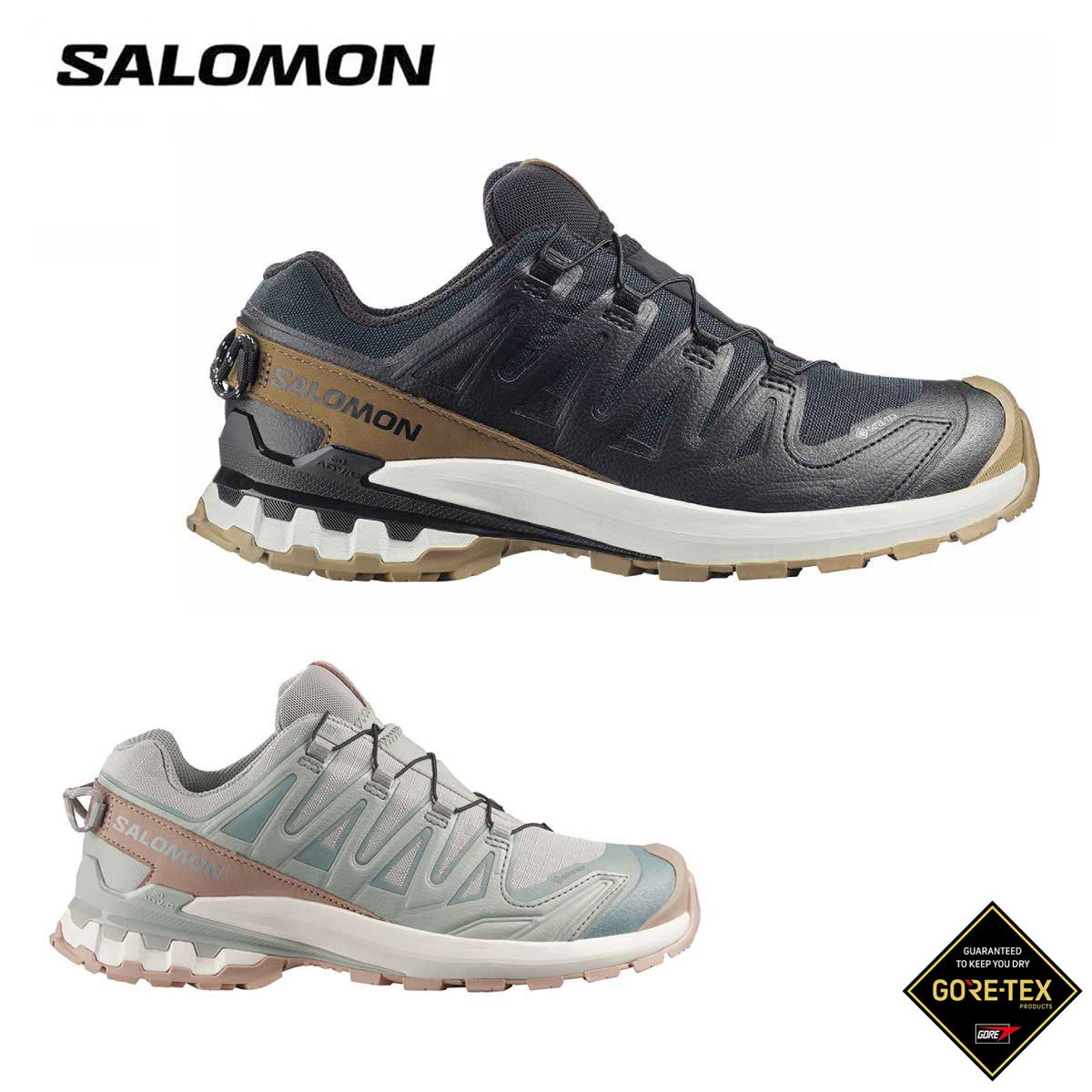 メーカー希望小売価格はメーカーカタログに基づいて掲載しています SALOMON サロモン スポーツシューズ レディース■XA PRO 3D V9 GTX LIFELONG W エックスエー プロ 3D V9 GTX ライフロング WCOLOR・L47999700 / Black（Black/Coyote Brown/Vanilla Ice）・L49297300 / Wro（WROUGHT IRON/OXFORD TAN/VANILLA ICE）SIZE・22.5cm、23cm、23.5cm、24cm、24.5cm、25cm製品詳細・クッション性：Moderate・ドロップ：11mm・足部保護：High・ラグ深さ：3.5mm・推奨頻度：週2-3回のラン・対応トレイル：Technical Run・重量（片足）：11oz・幅：Regular・対応地形：Rocky / Mixed terrain素材・構造：・インレイソール：Textile・ライニング：Textile・メンブレン：GORE-TEX・アウトソール：Rubber・アッパー：Leather / Synthetic主な機能：・GORE-TEX：防水透湿メンブレンによる快適性・quickLACETM：ワンプルで素早くフィット調整・EnergyCellTM+：高反発＋高耐久ミッドソール・3D advancedChassis：安定性・操作性・保護性能を強化・All Terrain contaGRIP(R)：あらゆる路面で高いグリップ力・Protective Toecap：つま先をしっかり保護※メーカー企画書の情報で商品登録を行っております。予告なしに商品名と仕様変更される場合がございます。