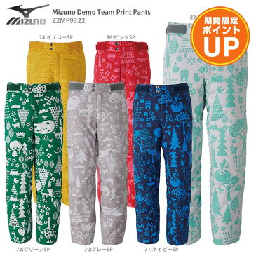 【エントリーでポイント10倍】MIZUNO ミズノ スキーウェア パンツ 2020 Mizuno Demo Team Print Pants ミズノデモチームプリントパンツ Z2MF9322 送料無料 19-20 NEWモデル